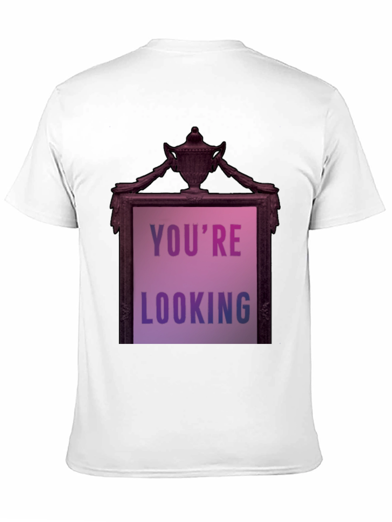 Black Humorous 'You're Looking' Graphic Tee view 11