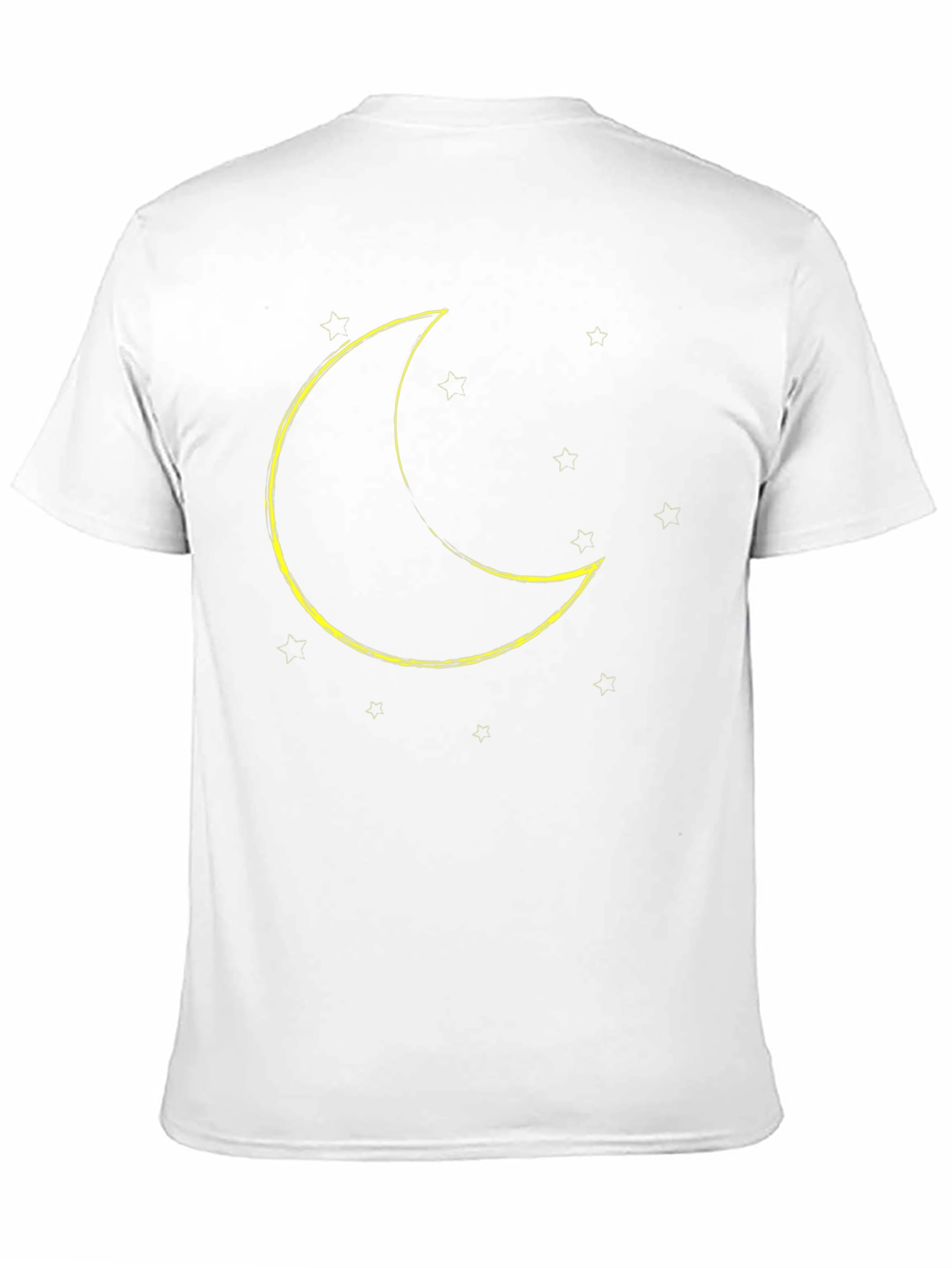 Black Crescent Moon & Stars Graphic Tee - Black Cotton Blend view 11