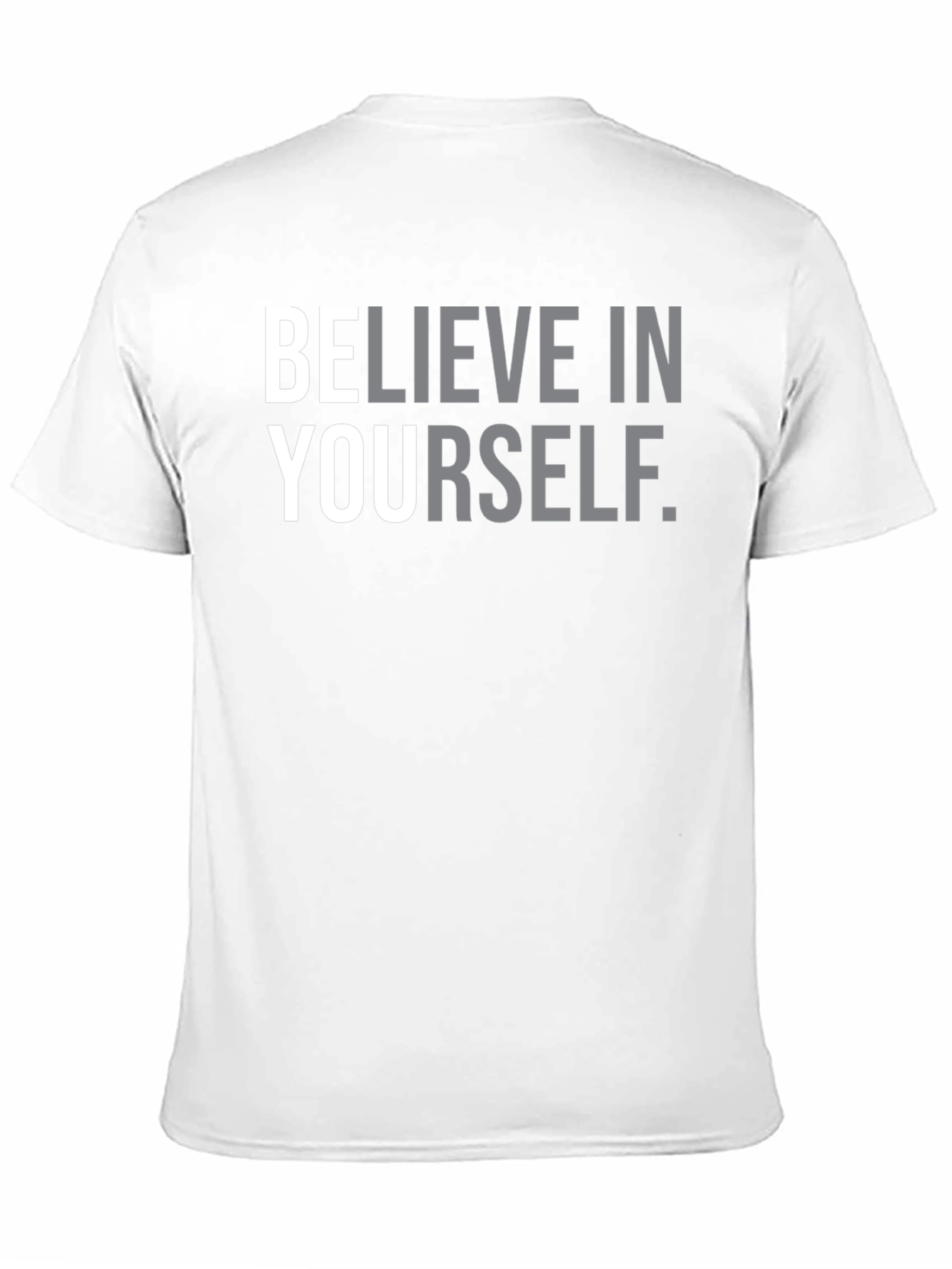 Black Believe in Yourself Graphic Tee - Black Cotton T-Shirt view 11