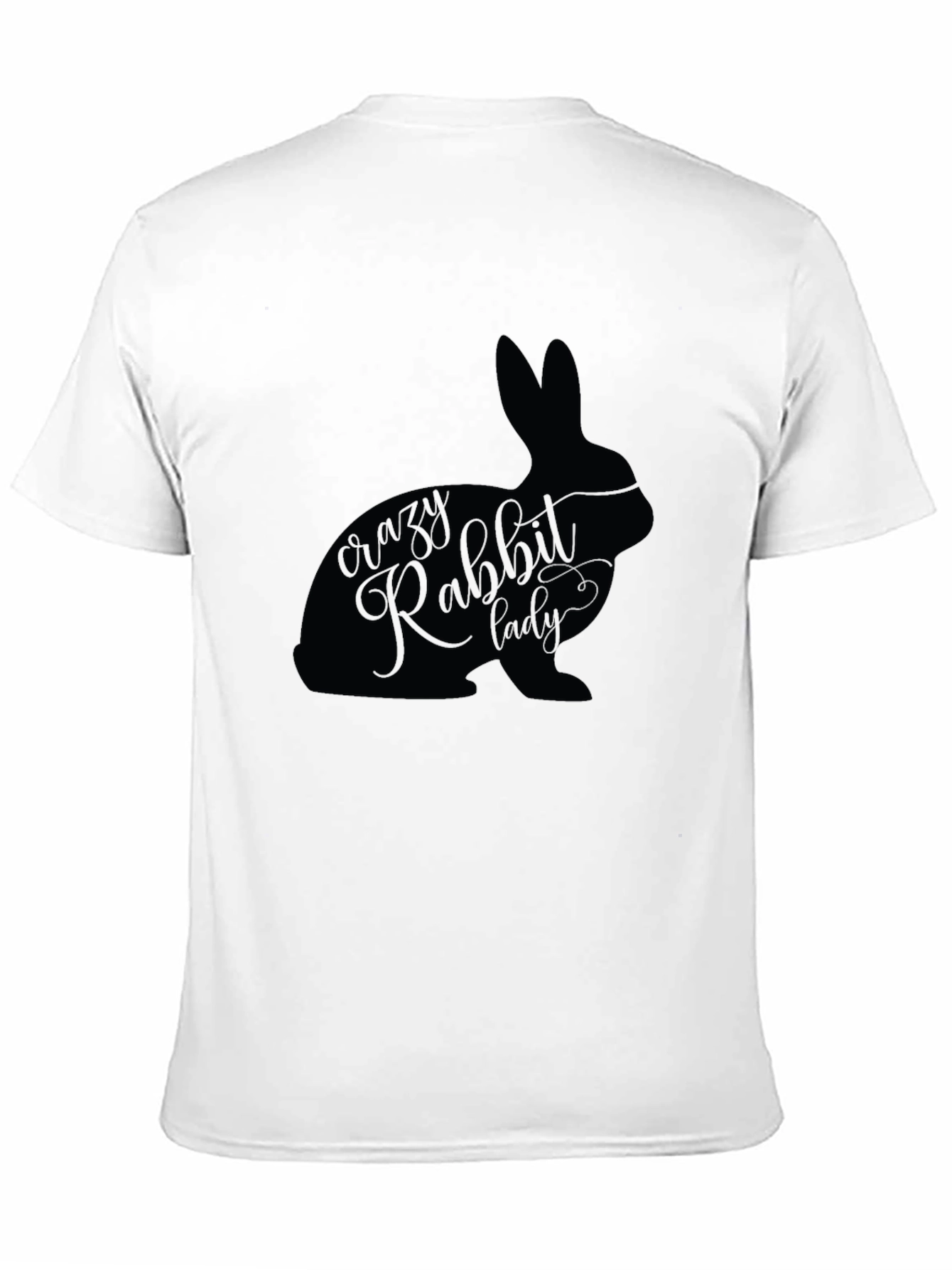 Black Crazy Rabbit Lady Black T-Shirt view 11