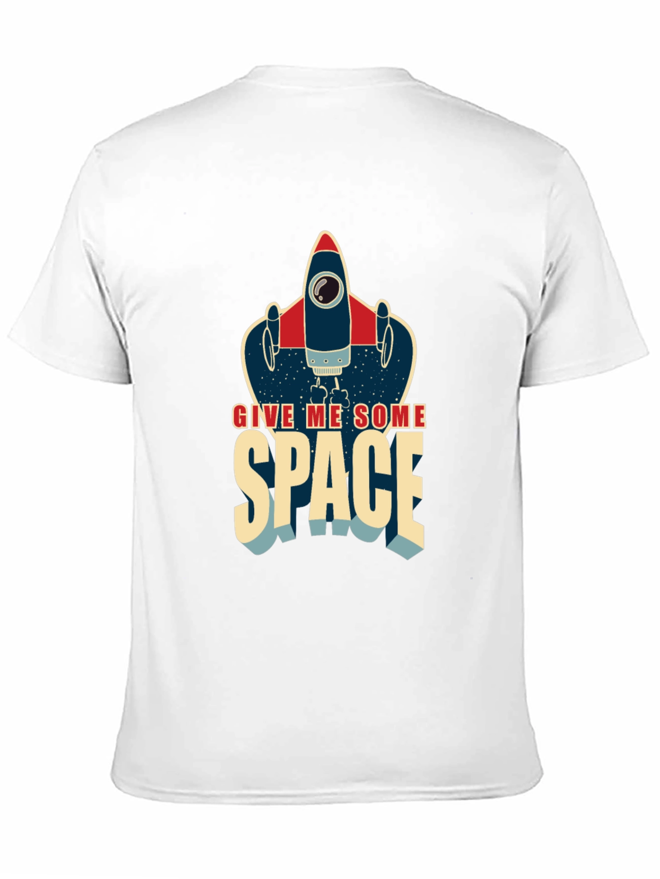 Black Give Me Some Space Rocket T-Shirt view 11