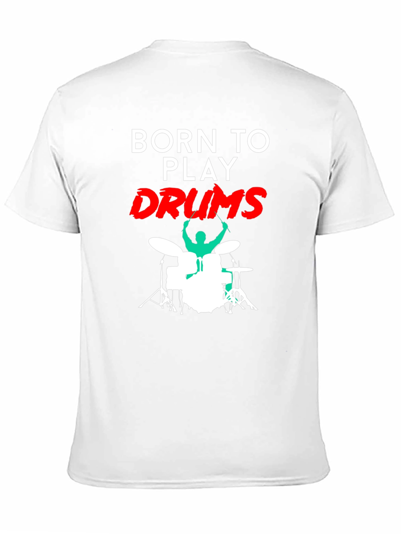 Black Born to Play Drums Black T-Shirt view 11