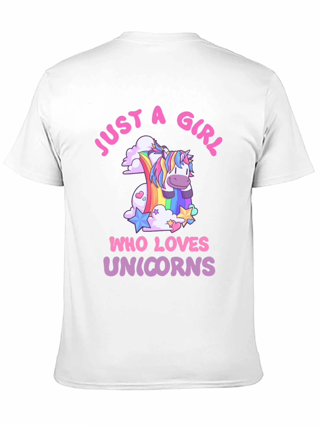 Black Just A Girl Who Loves Unicorns T-Shirt view 11