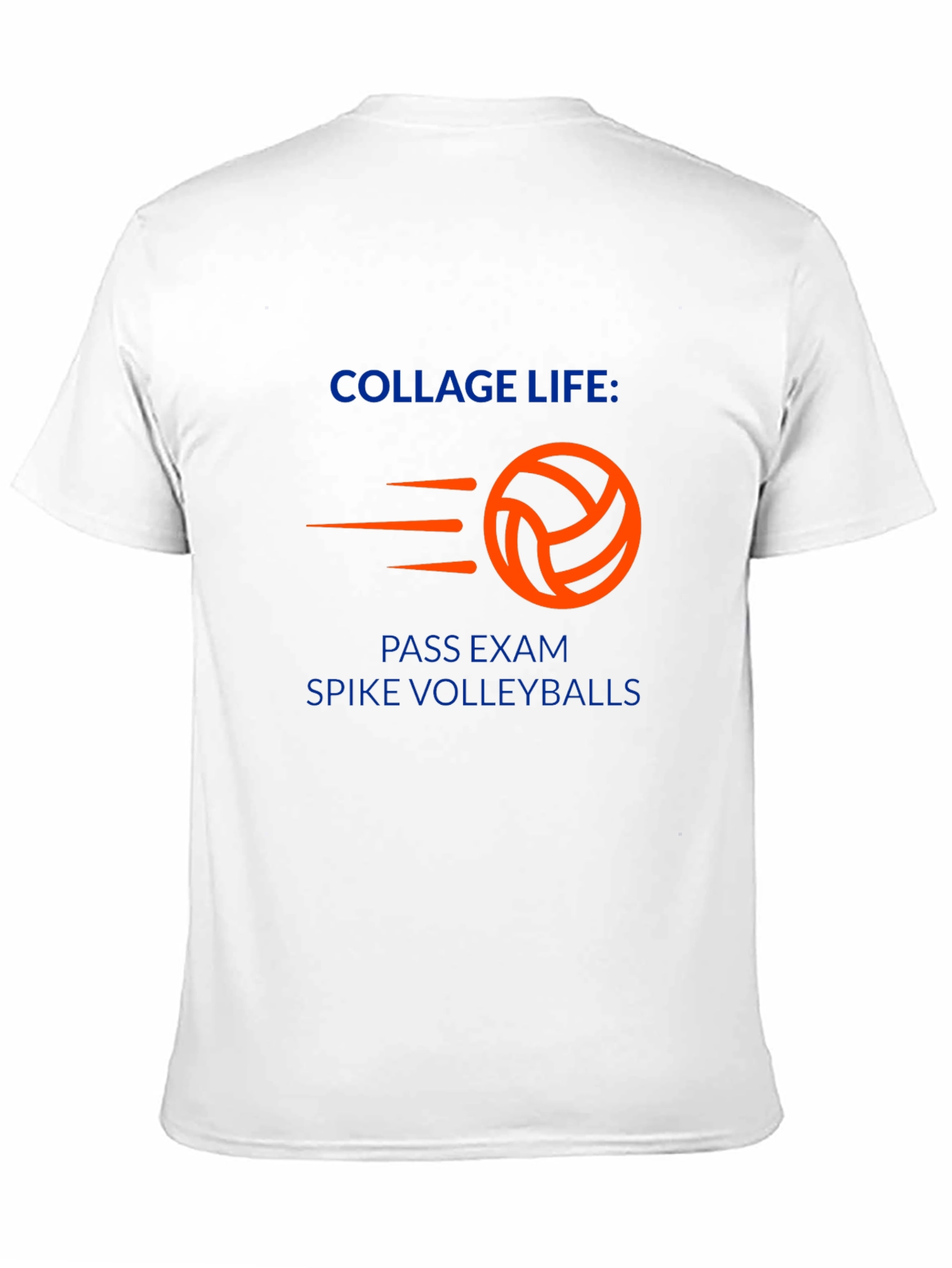 Black College Life Volleyball Graphic T-Shirt view 11