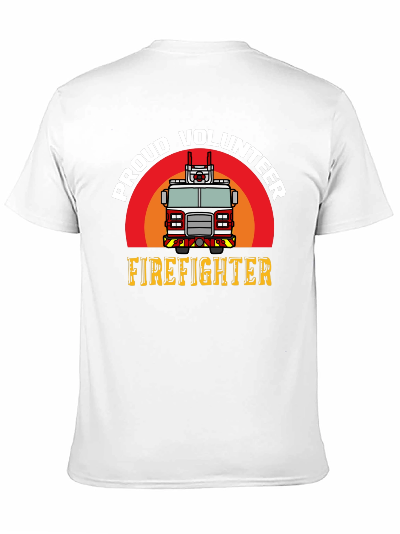 Black Proud Volunteer Firefighter Graphic T-Shirt view 11