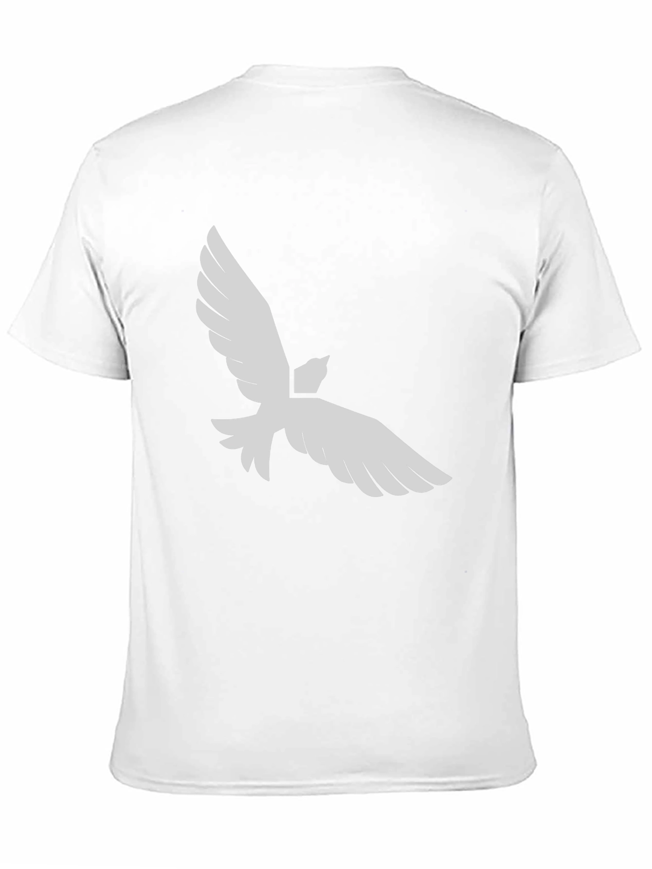 Black Black T-Shirt with White Dove Graphic Print view 11