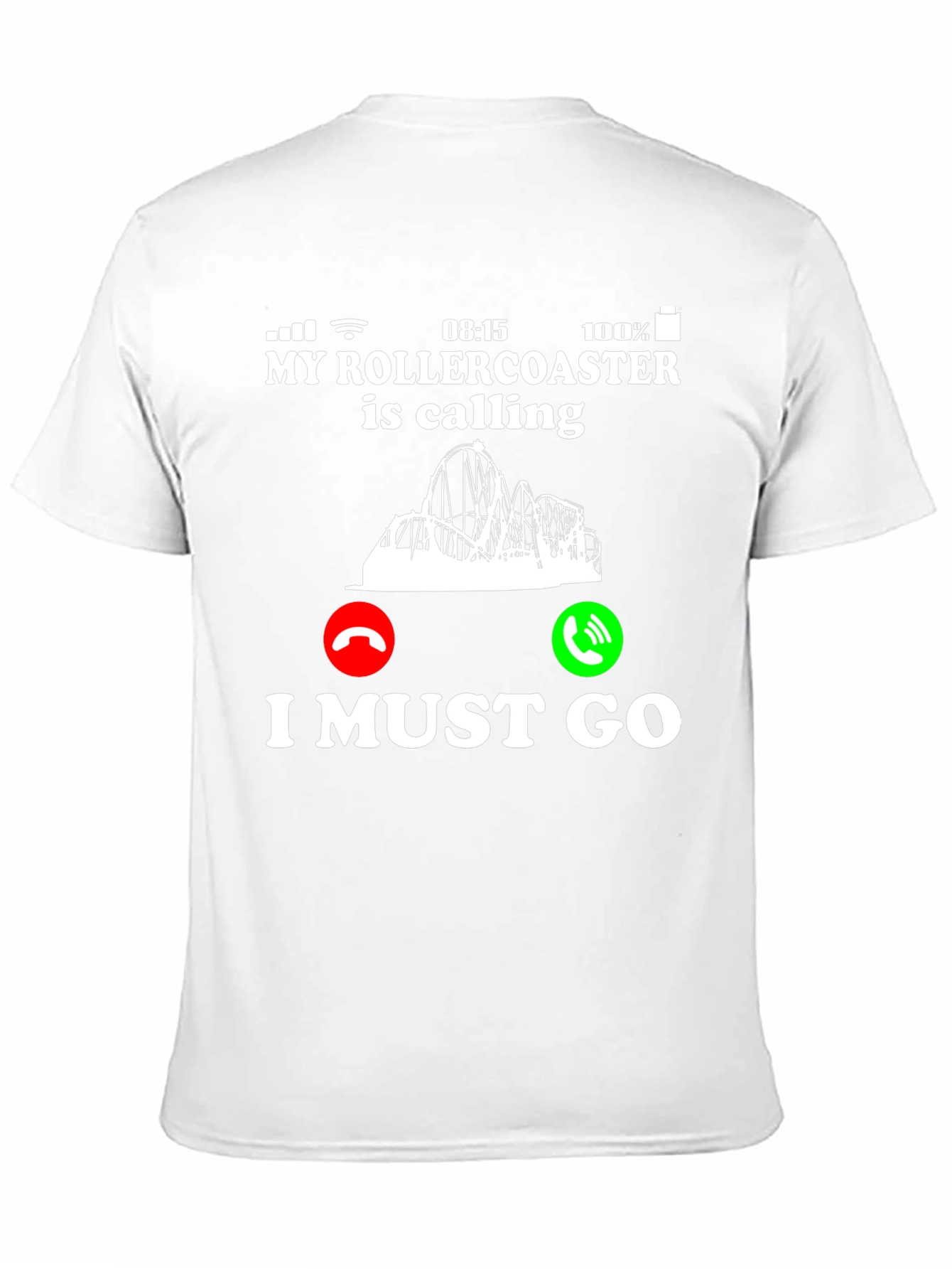 Black Rollercoaster Calling Graphic T-Shirt view 11