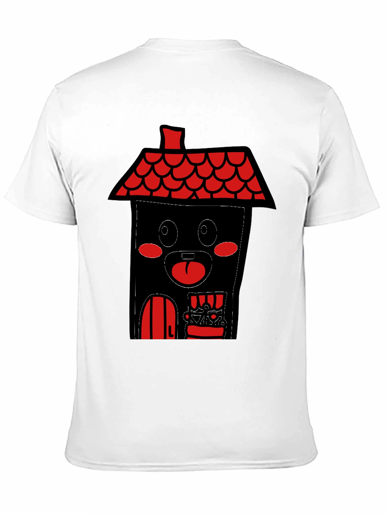 Black House Cartoon T-Shirt - Black view 11