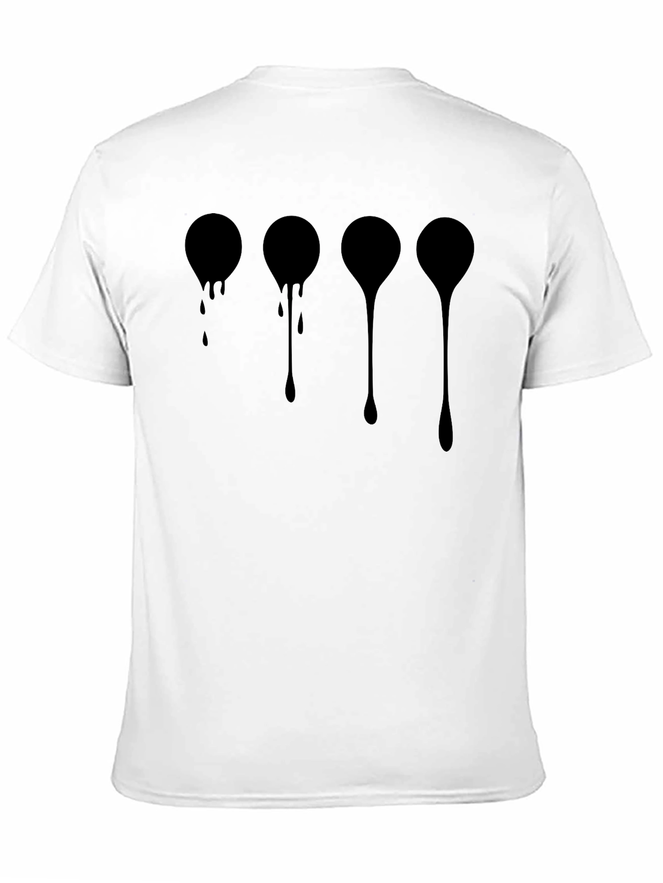 Black Dripping Circles Graphic Tee - Modern Black T-Shirt view 11
