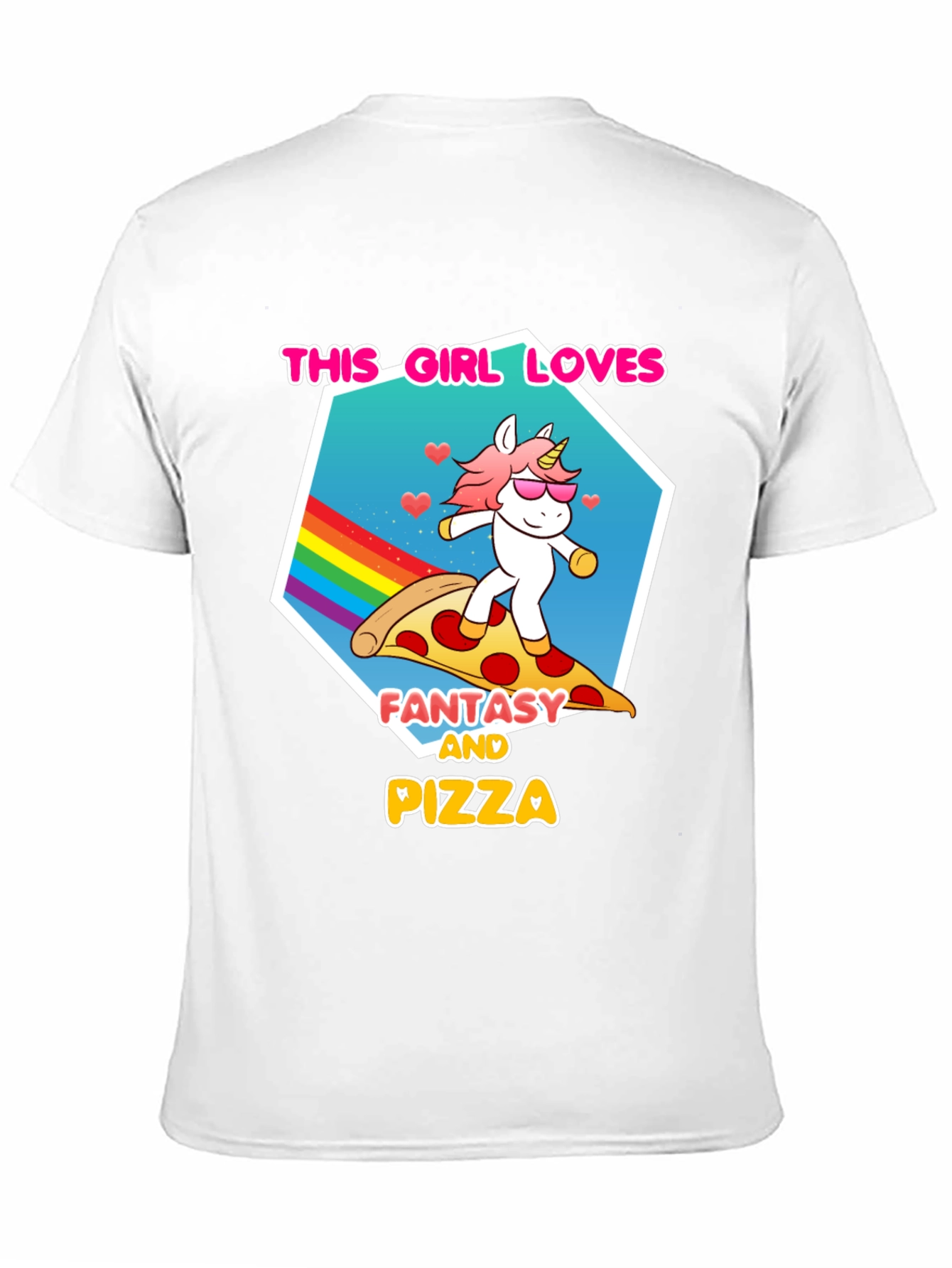 Black Unicorn Pizza Fantasy Graphic Tee view 11