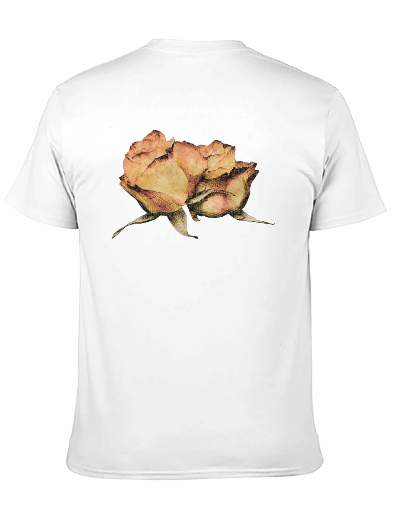 Black Floral Graphic T-Shirt - Elegant Rose Design view 11