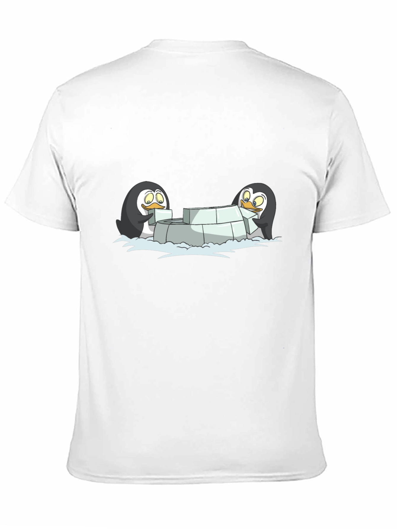 Black Penguin Igloo Builder Black T-Shirt view 11