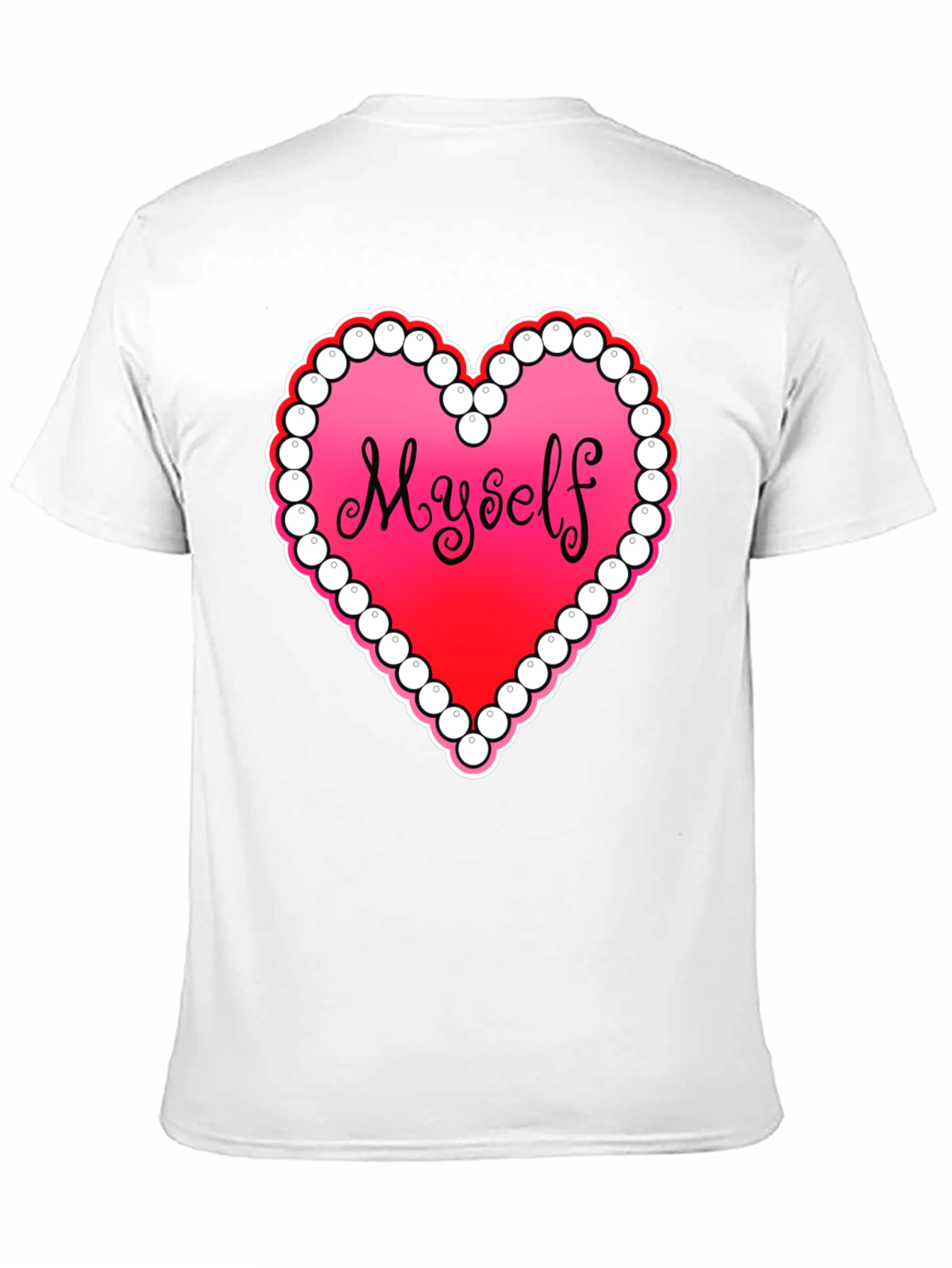 Black Myself Heart Graphic Tee - Black Casual T-Shirt view 11