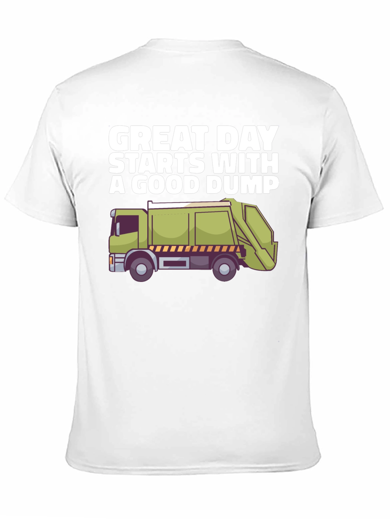 Black Funny Garbage Truck Graphic T-Shirt view 11