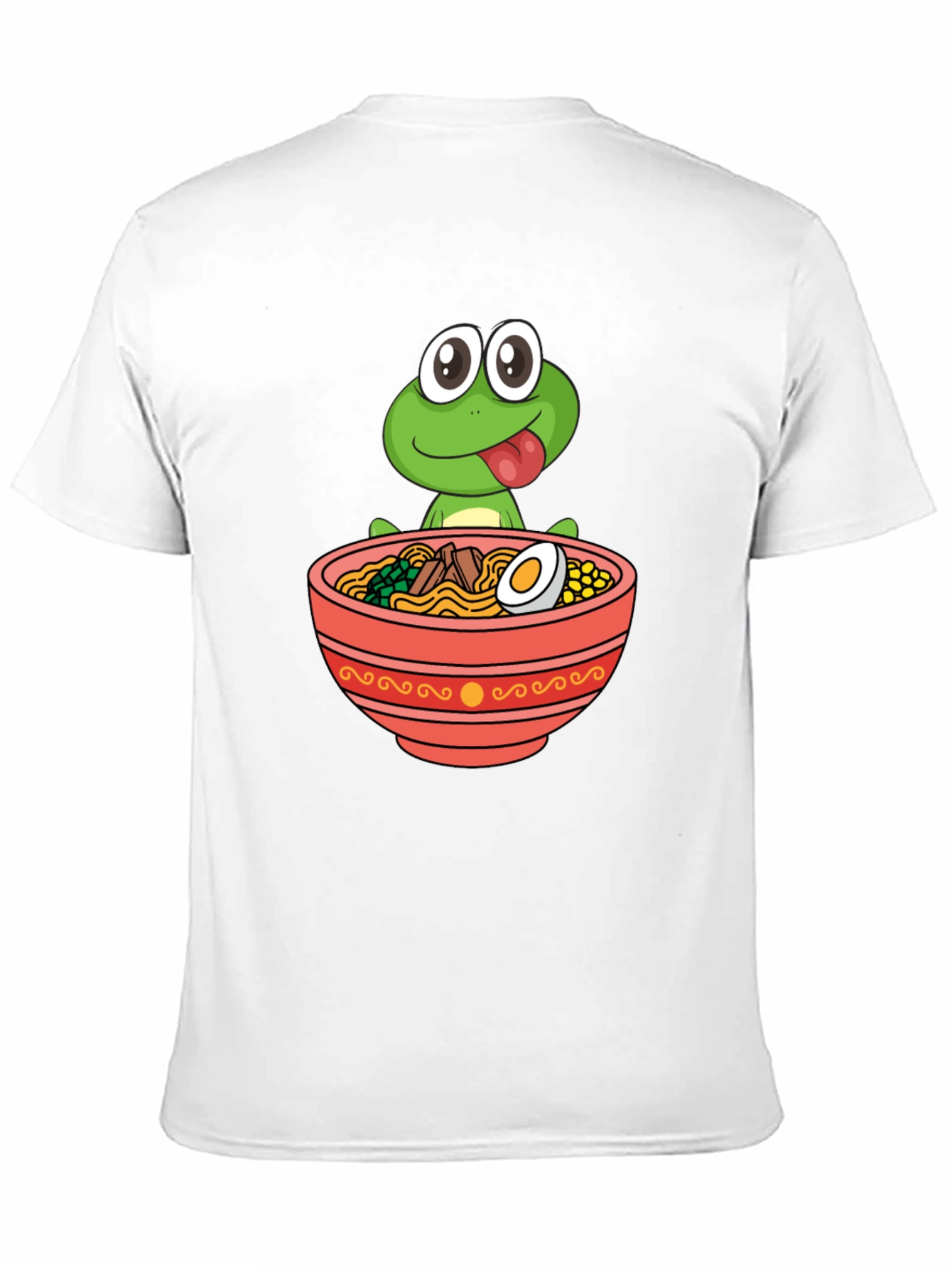 Black Frog Ramen Bowl Graphic Tee - Funny Unisex T-Shirt view 11