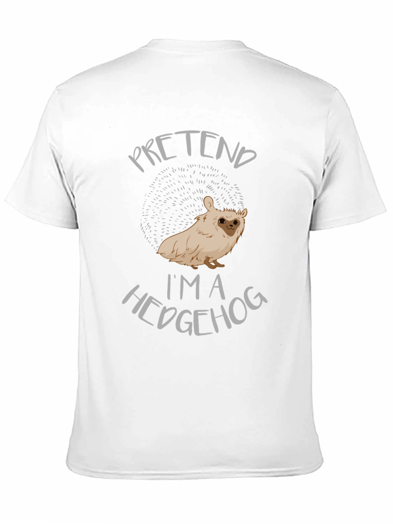 Black Pretend I'm A Hedgehog Novelty T-Shirt view 11