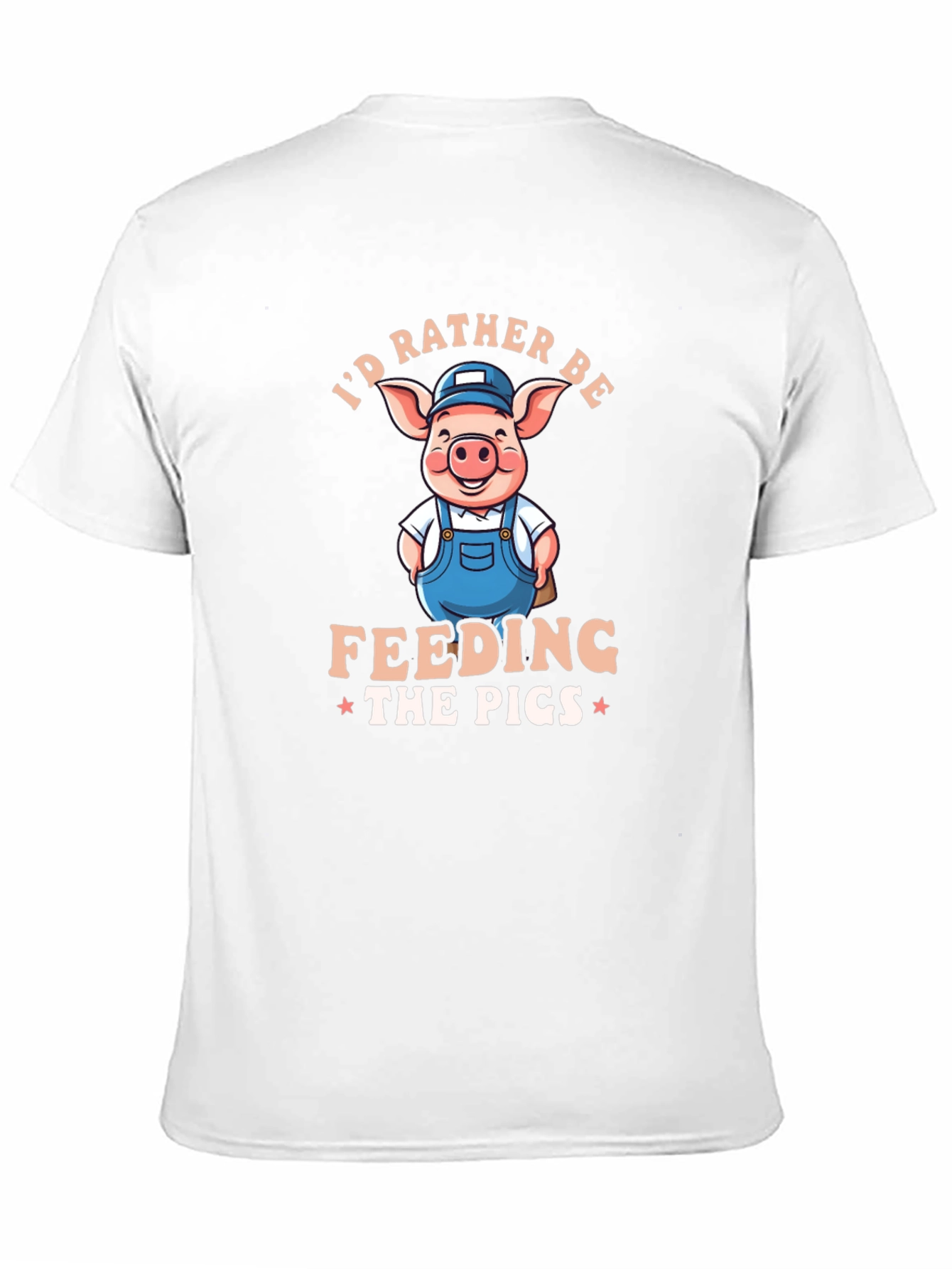 Black I'd Rather Be Feeding The Pigs Black T-Shirt view 11