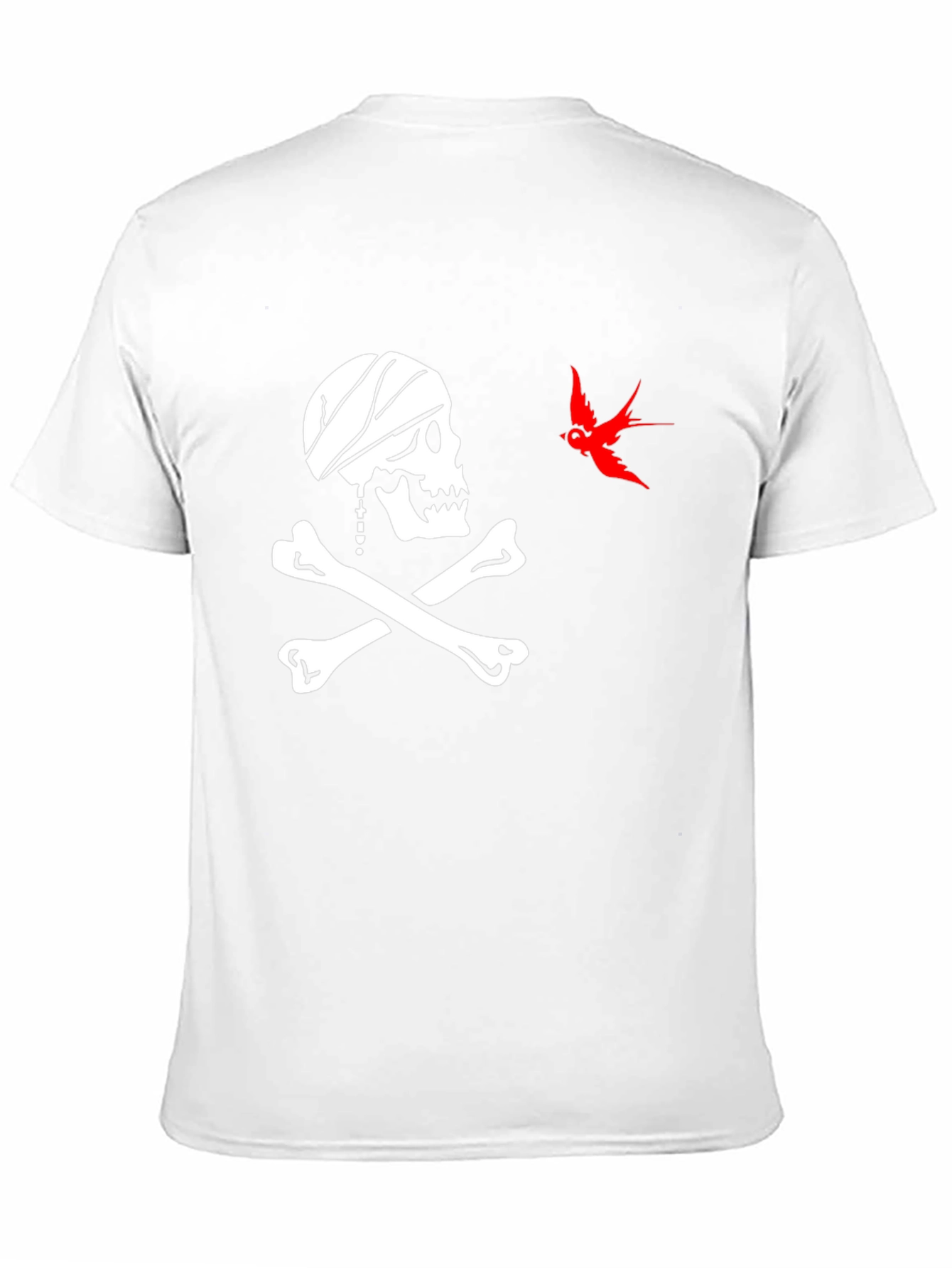 Black Pirate Skull & Sparrow T-Shirt - Black view 11