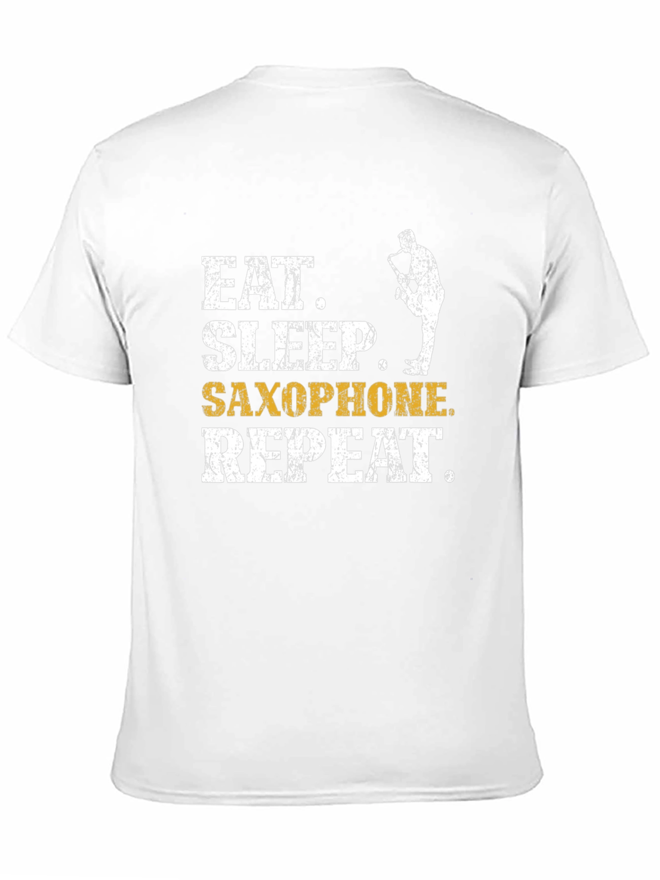 Black Eat Sleep Saxophone Repeat Black Graphic Tee view 11