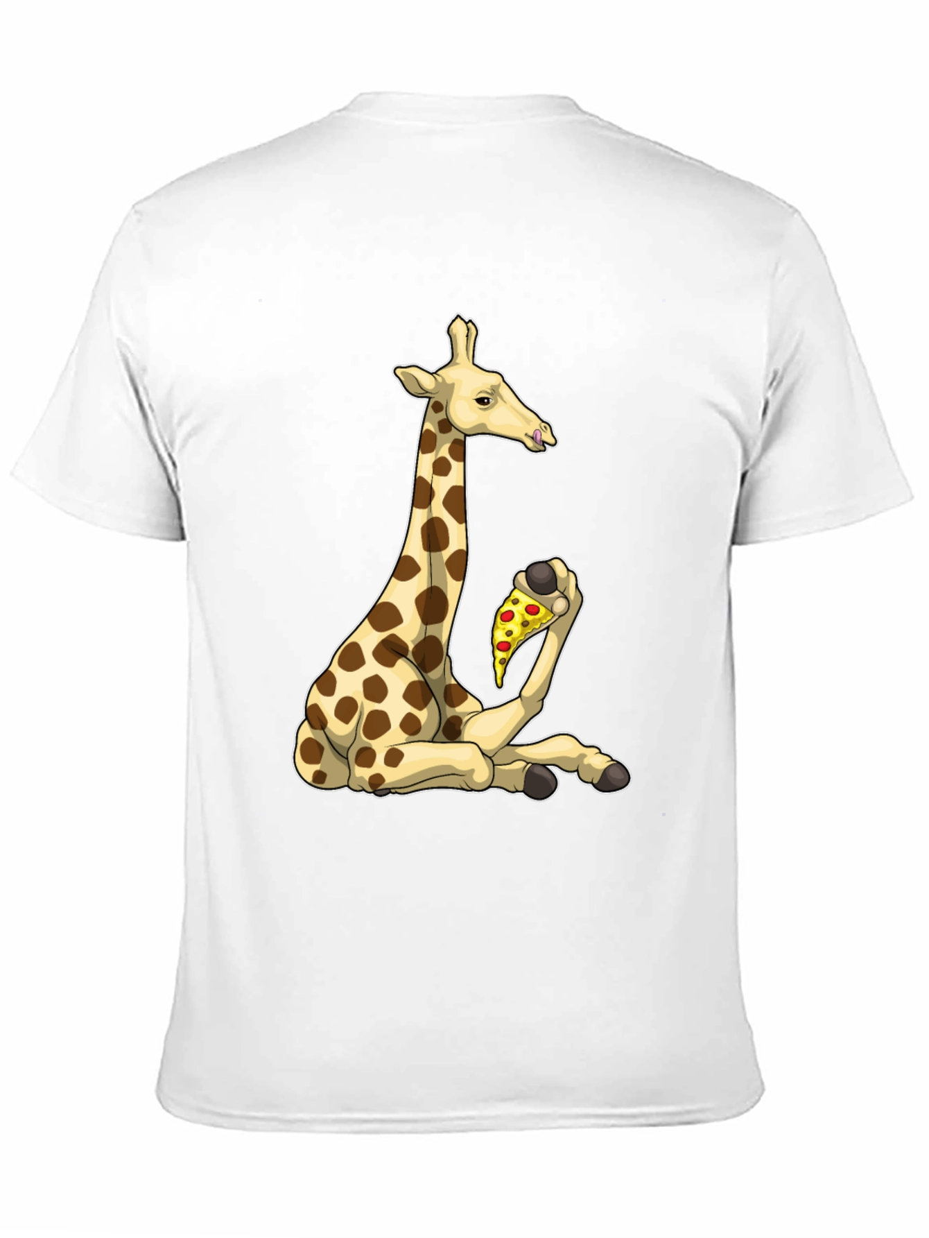 Black Giraffe Pizza T-Shirt - Unique Graphic Tee view 11