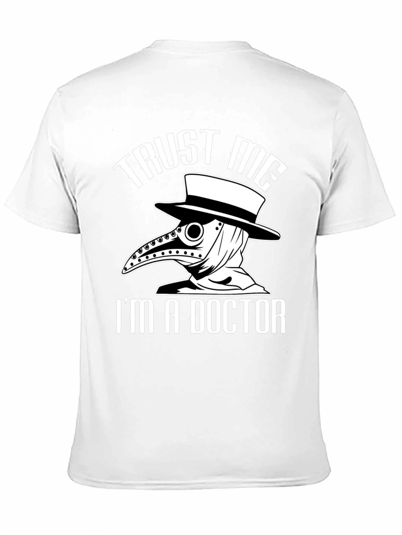 Black Trust Me I'm a Doctor Plague Doctor T-Shirt view 11