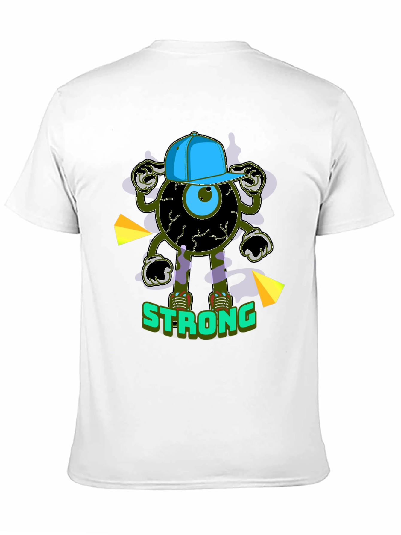 Black Strong Eyeball Graphic Tee - Black Cotton view 11