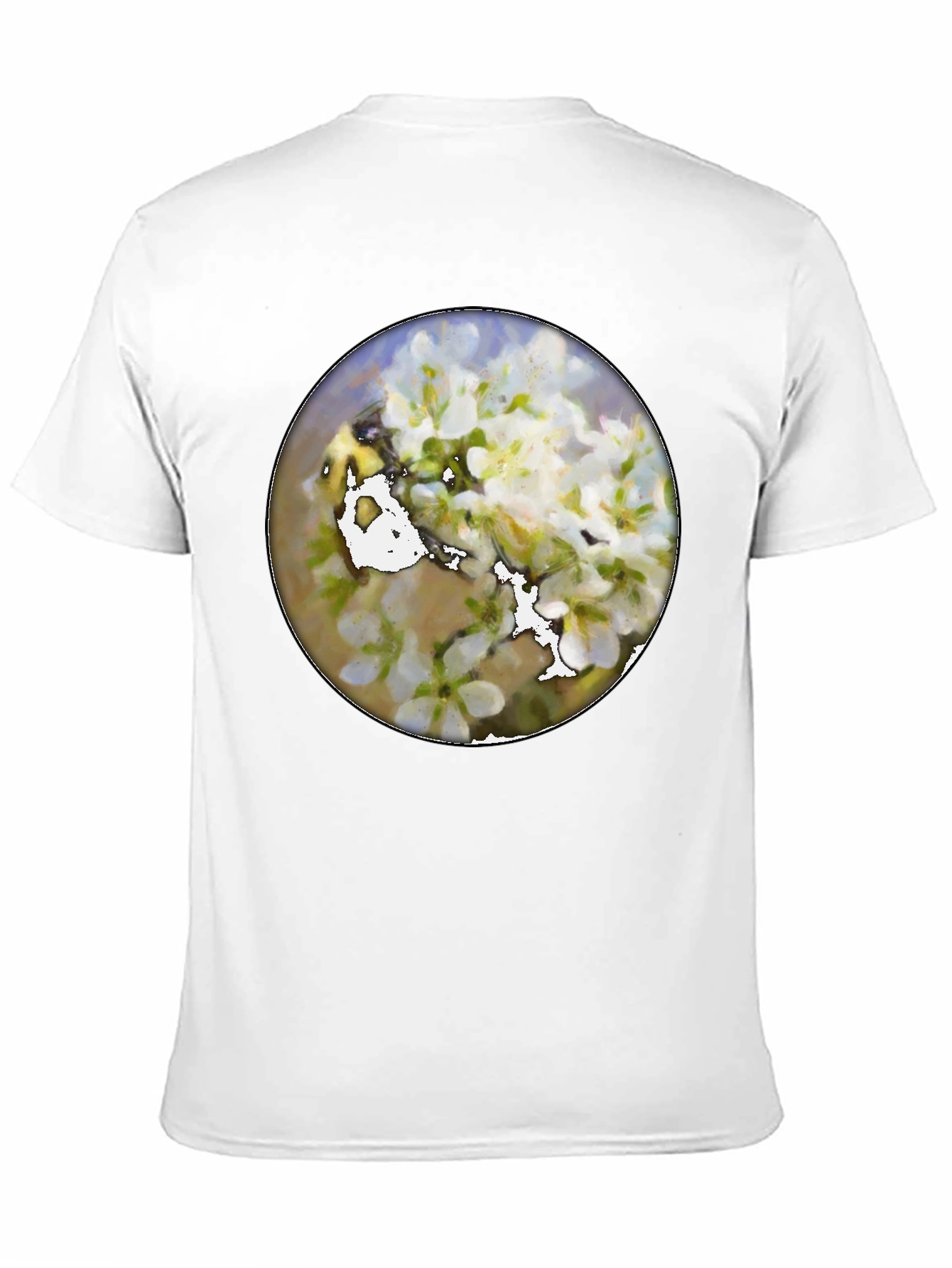 Black Floral Print Crew Neck T-Shirt - Black view 11