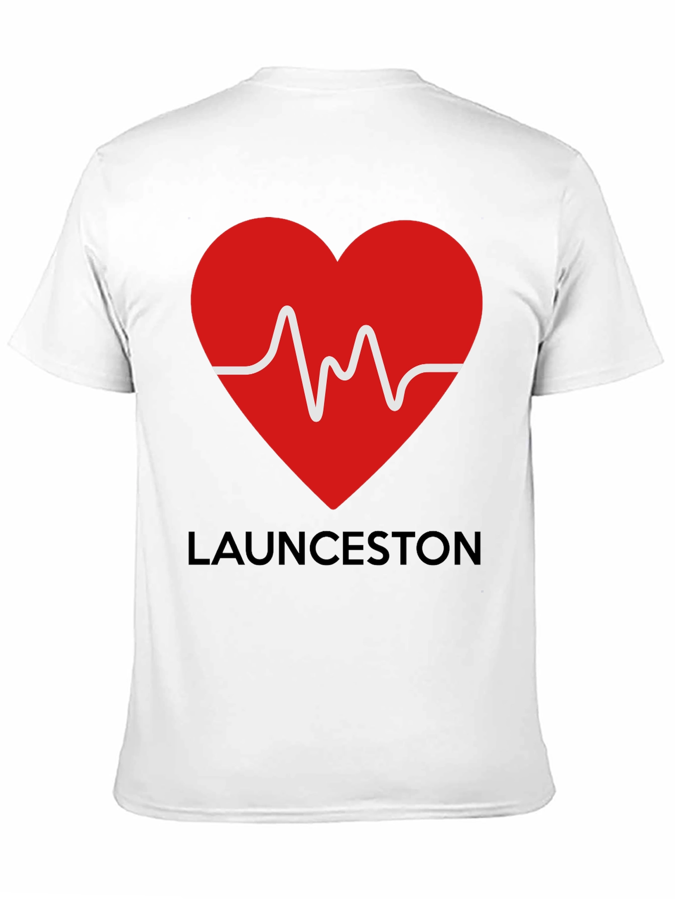 Black Launceston Heartbeat T-Shirt - Graphic Tee view 11