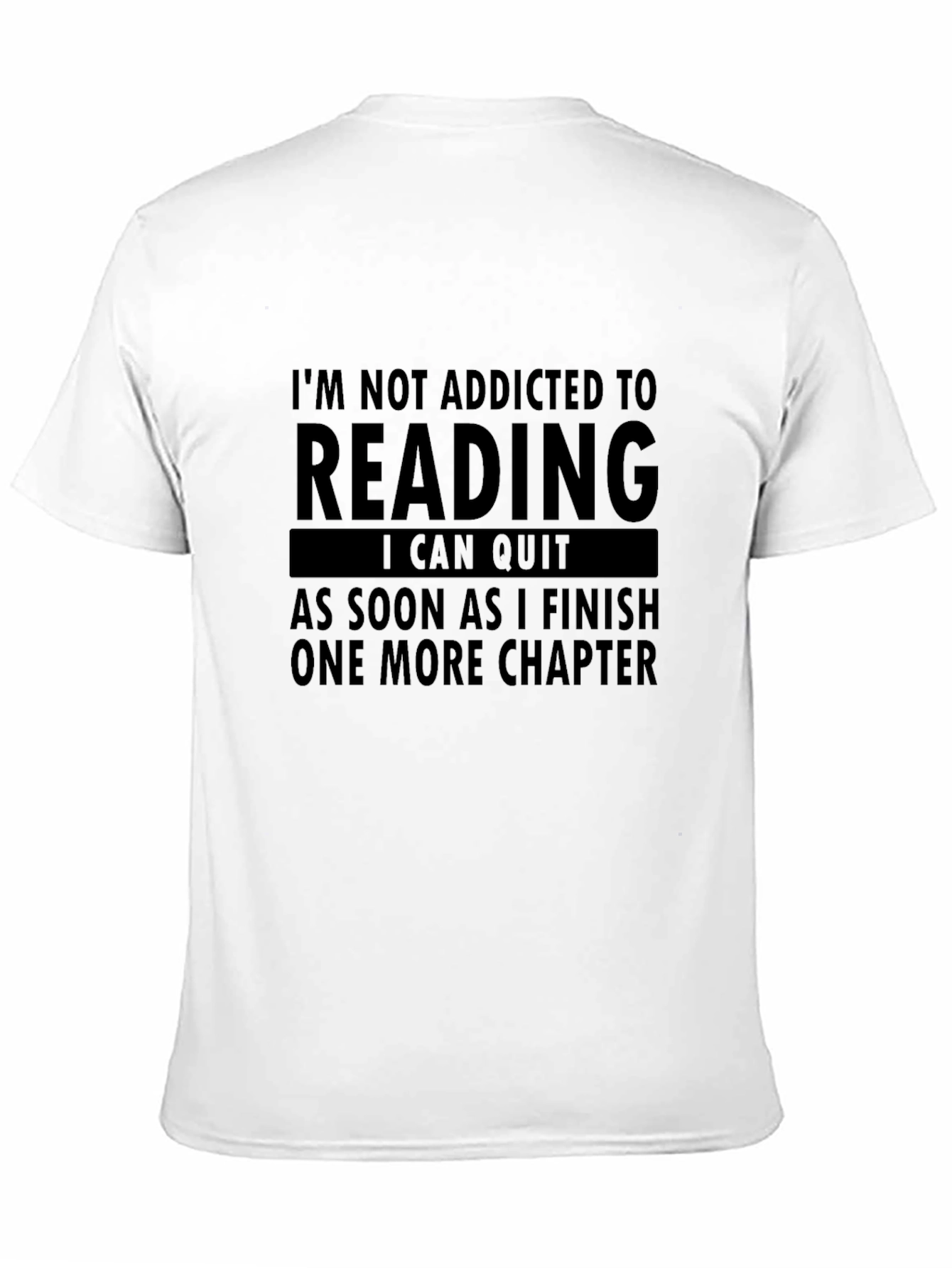 Black Reading Addict Novelty T-Shirt view 11