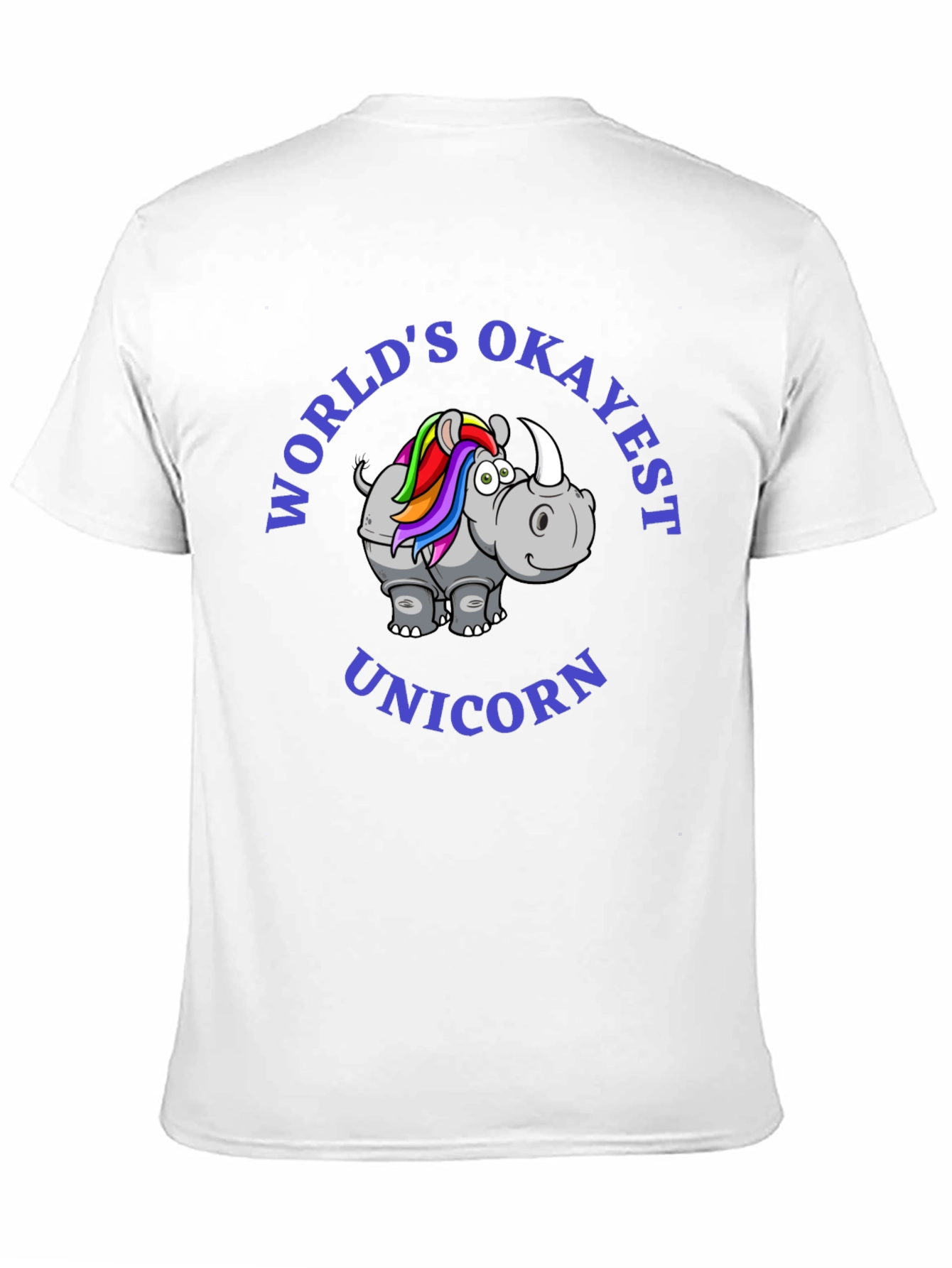 Black World's Okayest Unicorn T-Shirt view 11