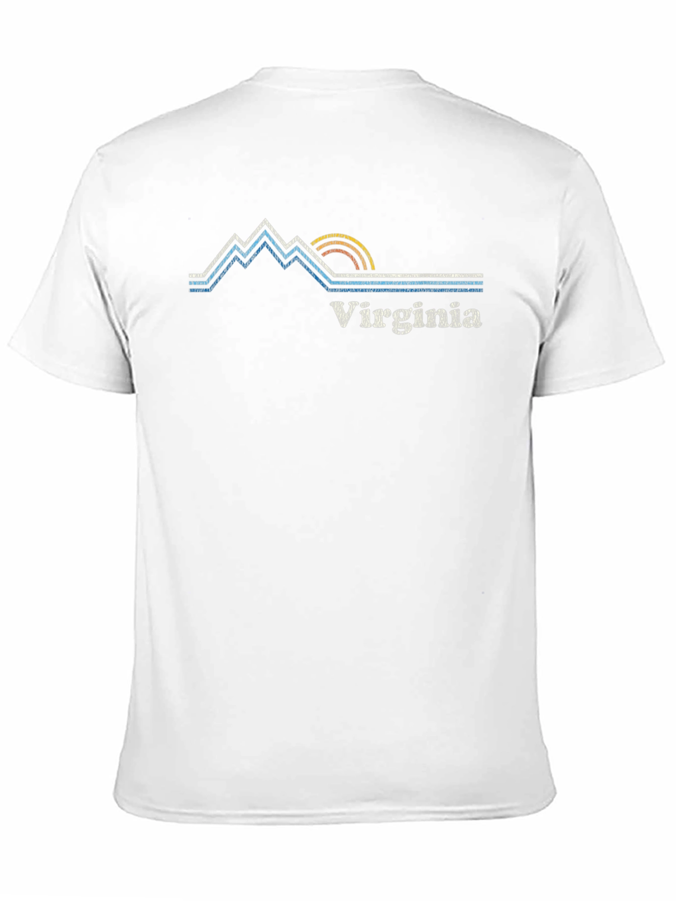 Black Virginia Graphic Tee - Mountain and Sunrise Design view 11