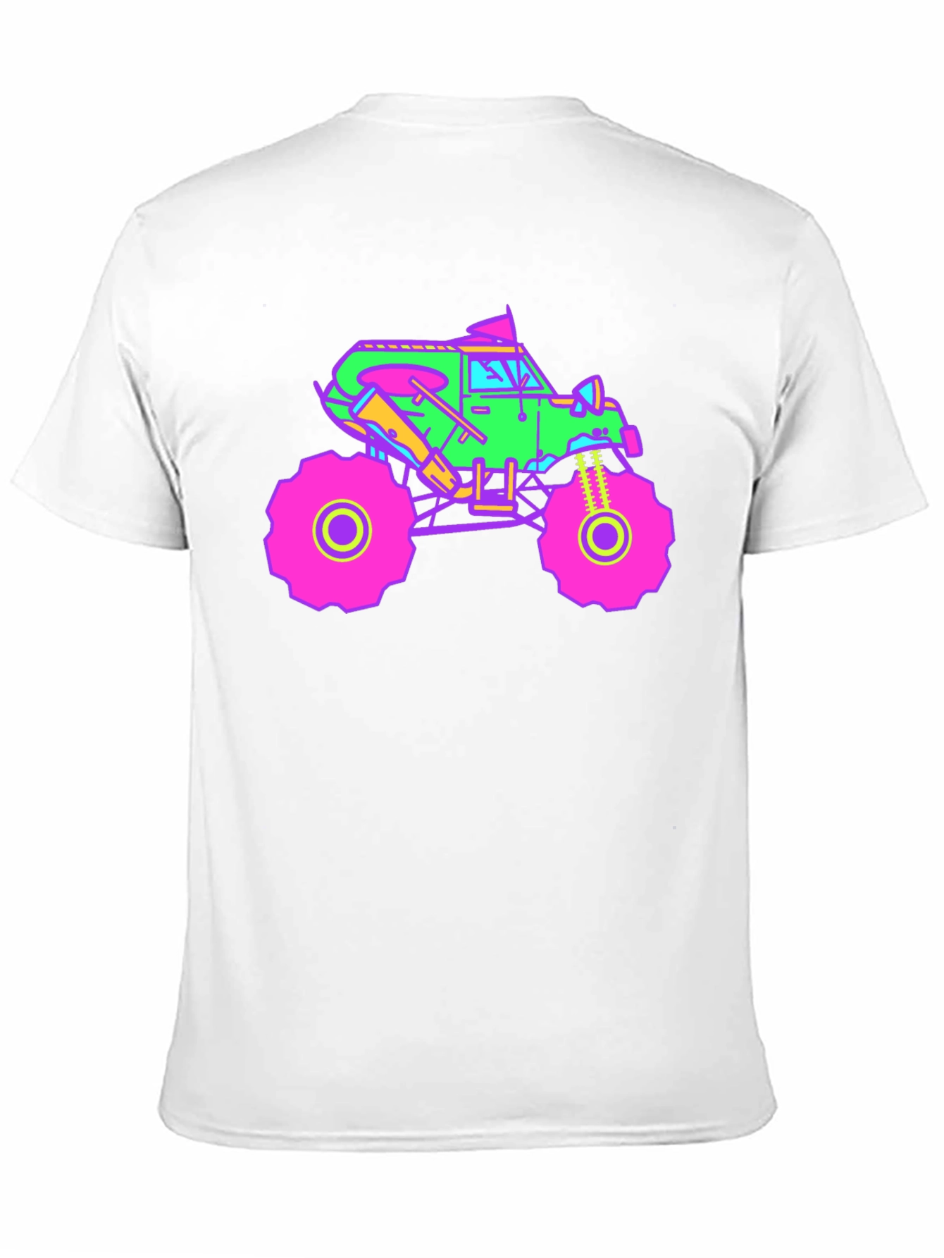 Black Vibrant Monster Truck Graphic T-Shirt view 11
