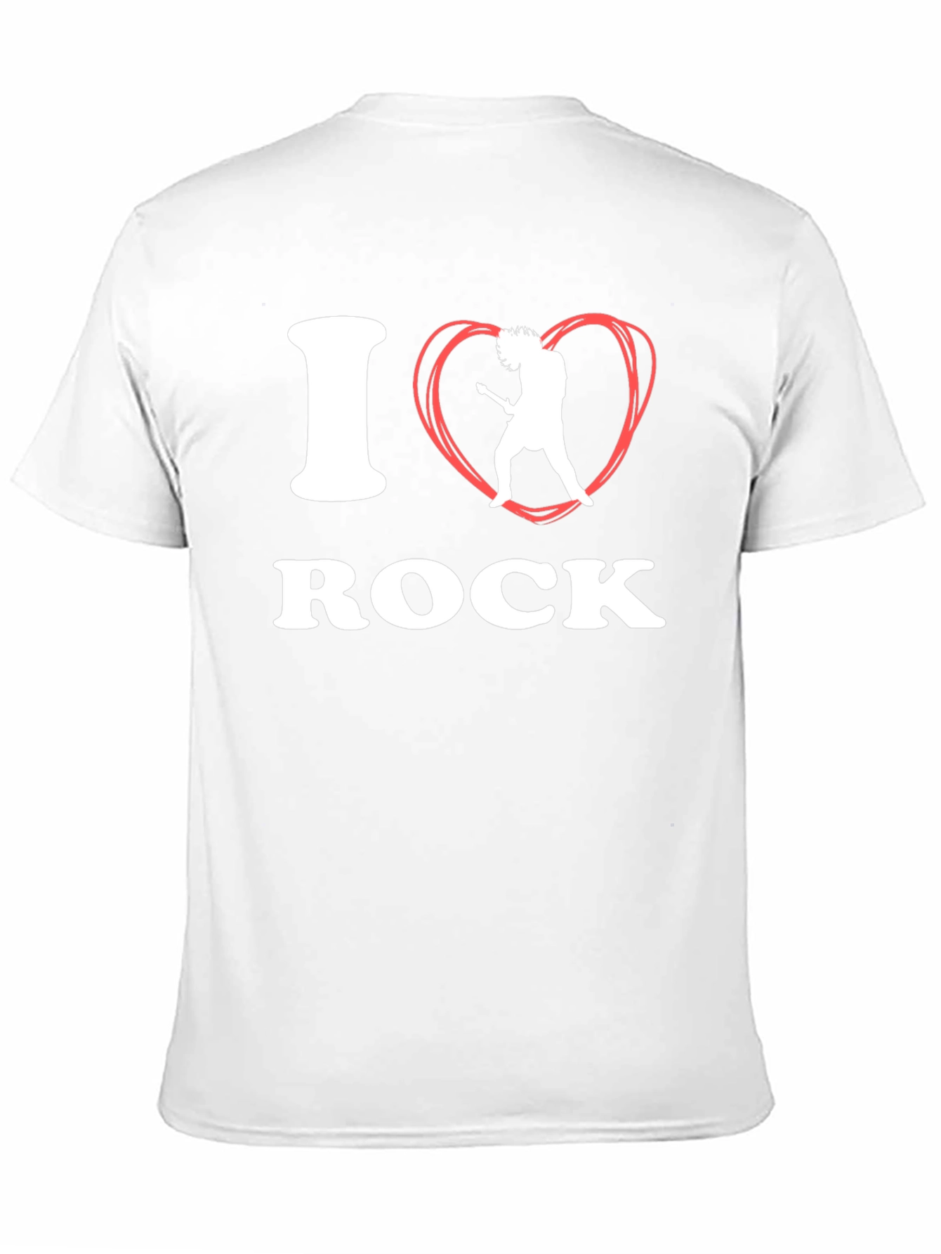 Black I Love Rock Music T-Shirt view 11