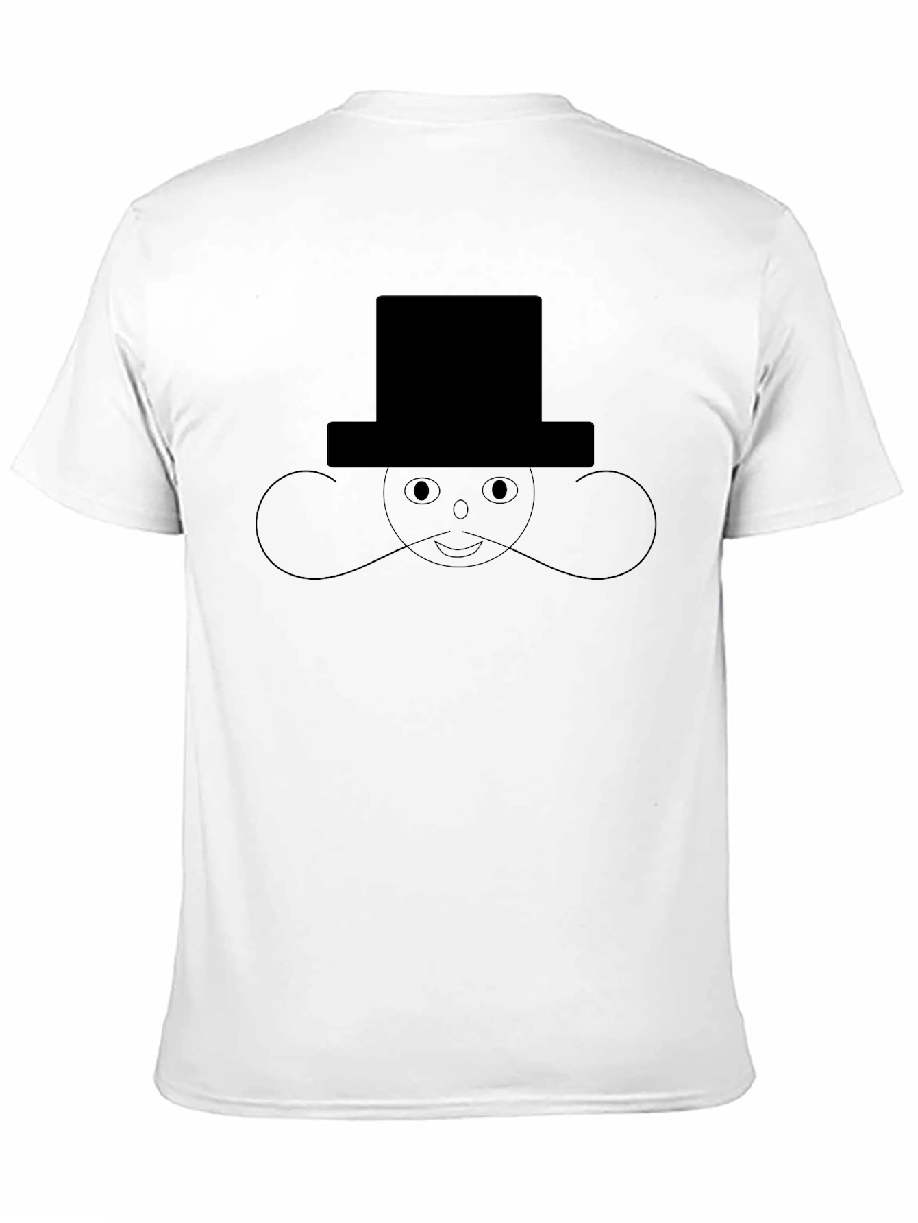 Black Top Hat Man Black T-Shirt Graphic Novelty view 11