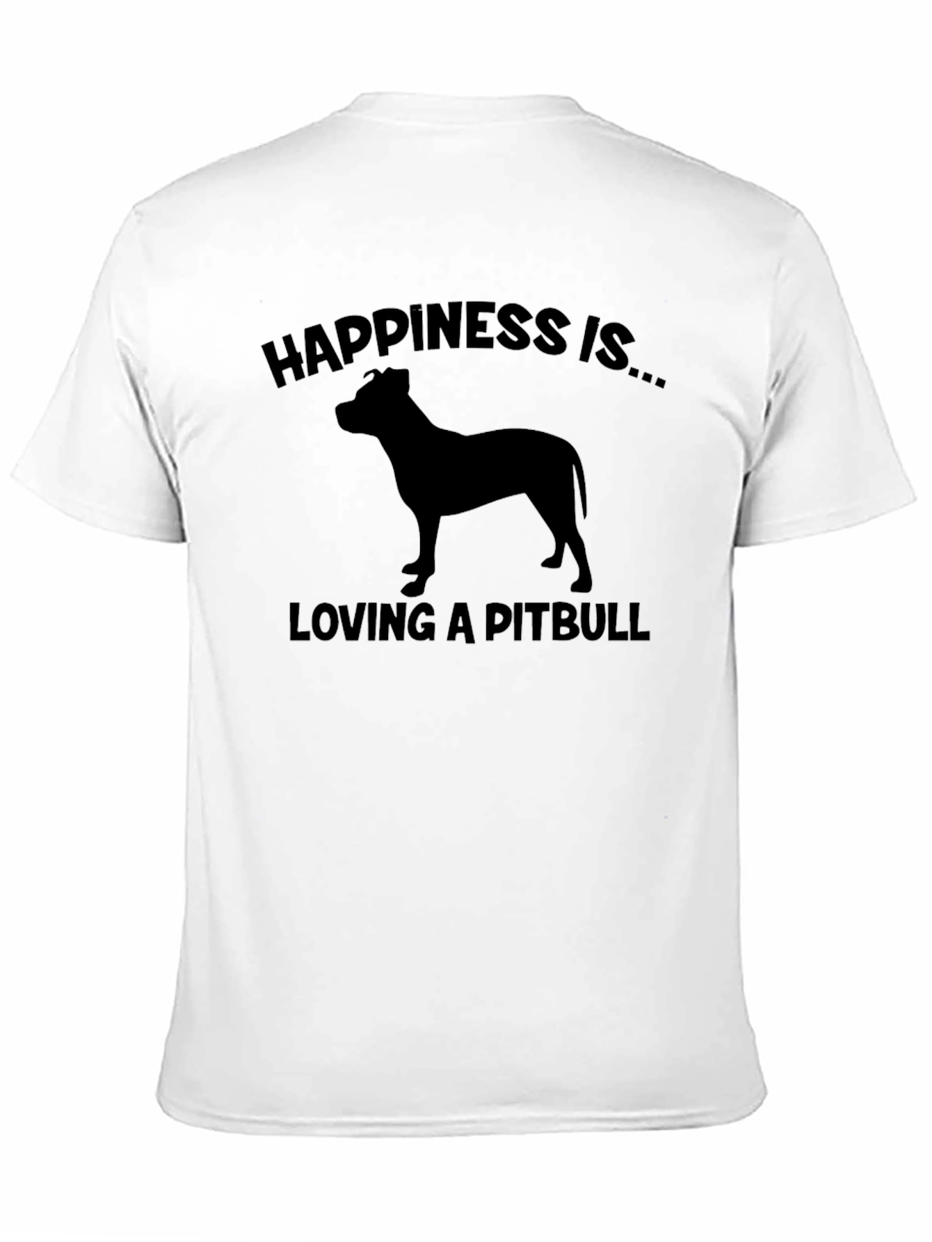 Black Happiness Pitbull Graphic T-Shirt view 11