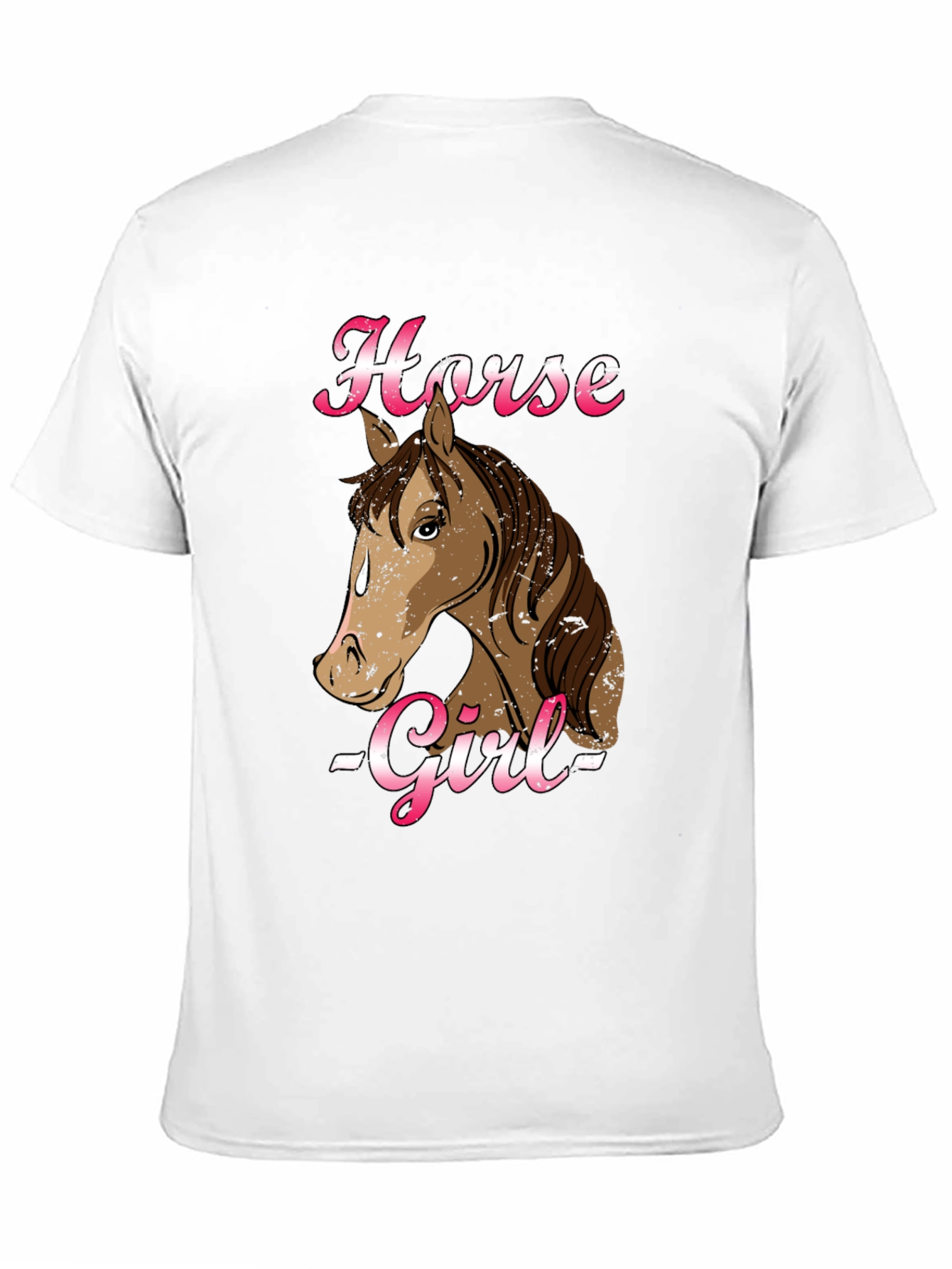 Black Horse Girl Graphic Tee - Black Cotton Shirt view 11