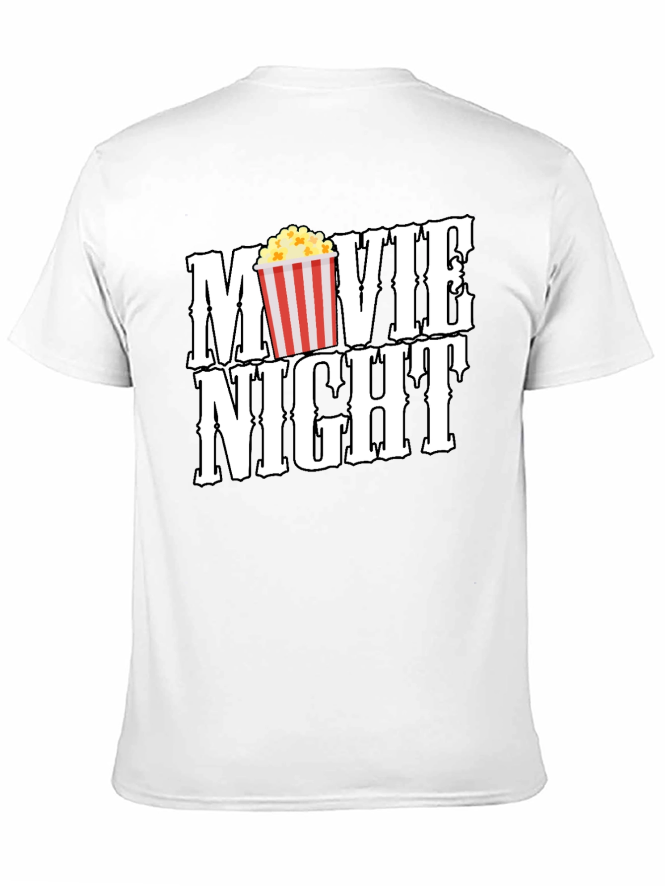 Black Movie Night Black Graphic Tee view 11