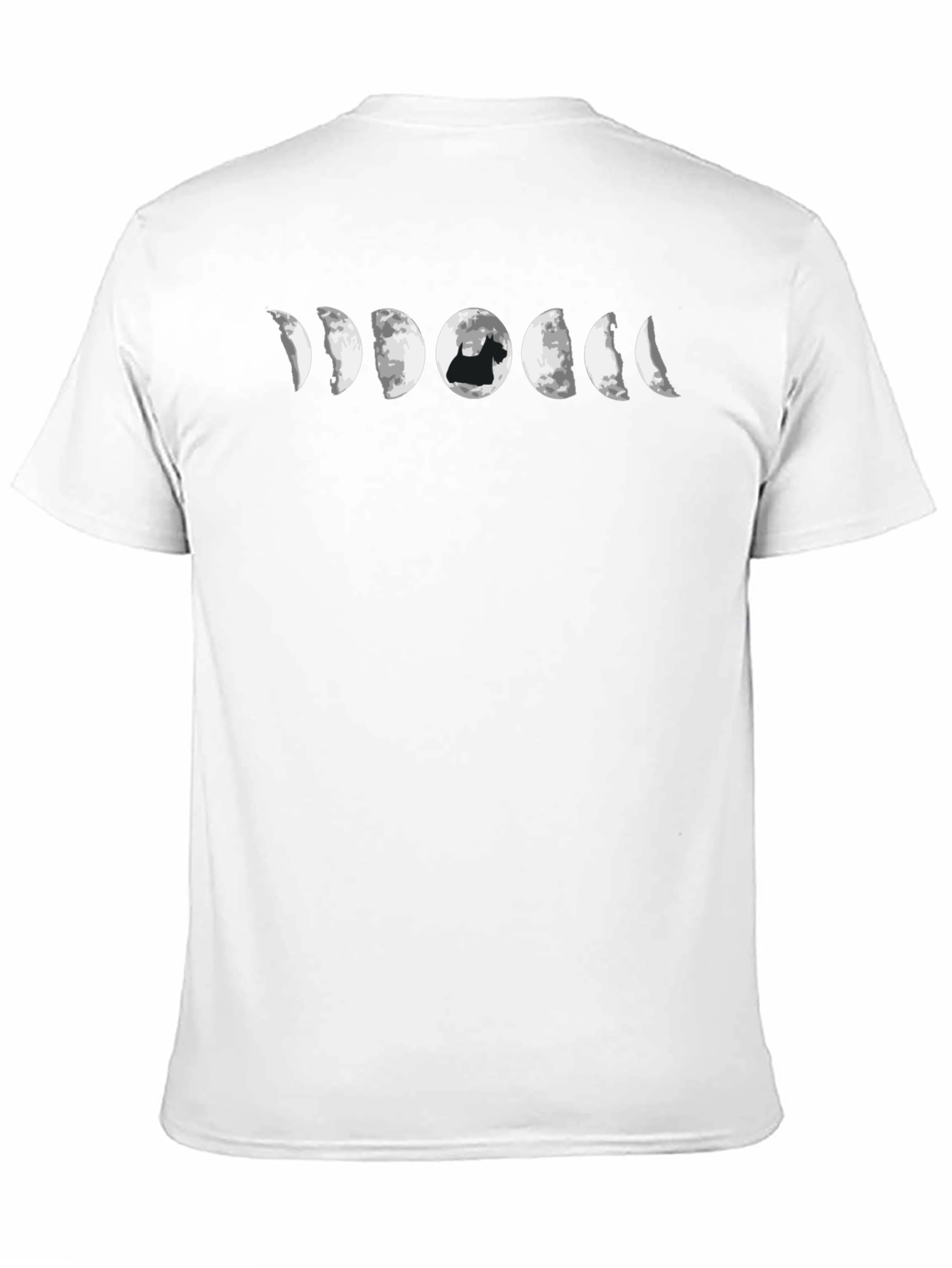 Black Moon Phase Dog T-Shirt - Black view 11