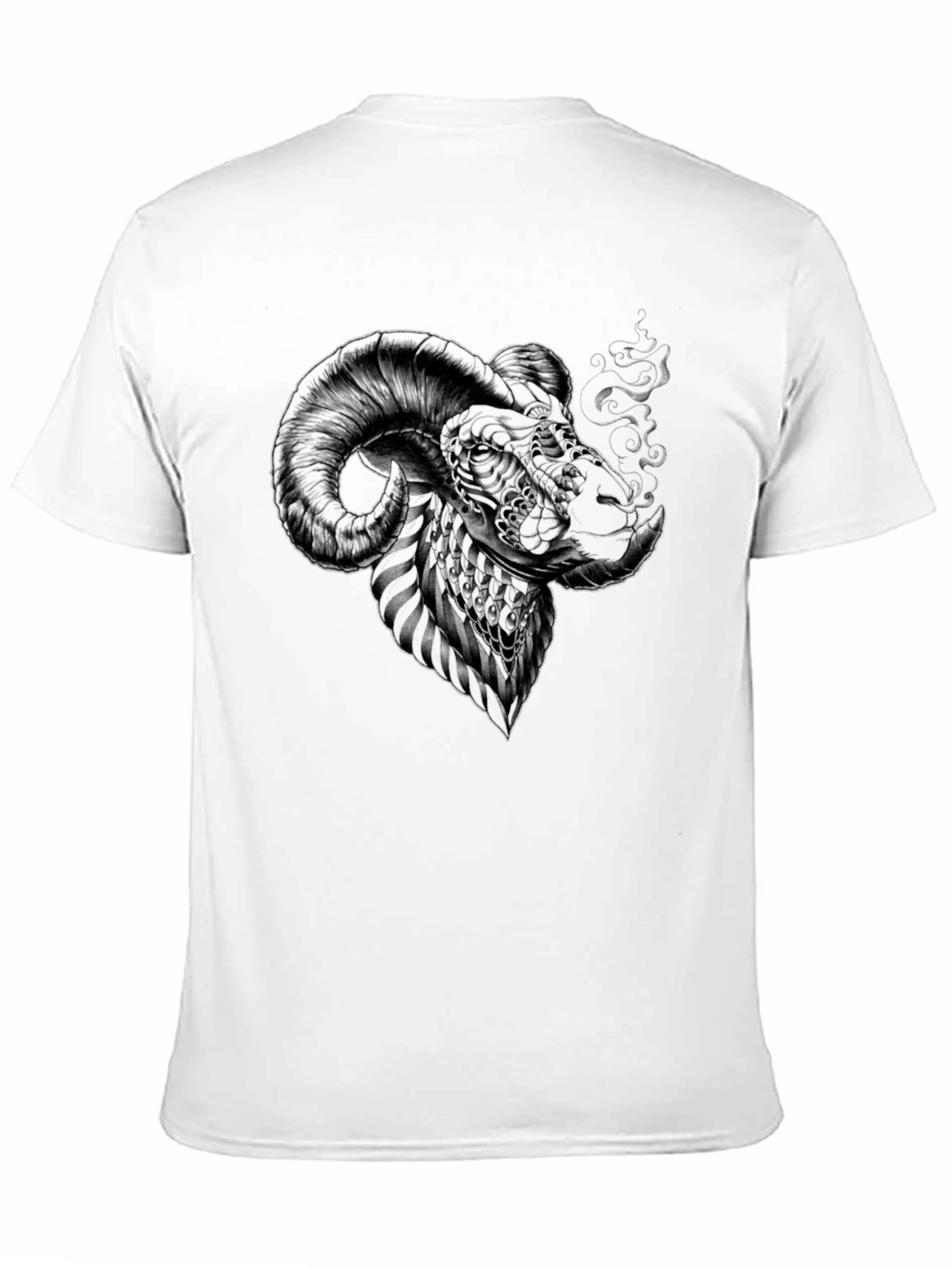 Black Ram Head Graphic Tee - Black T-Shirt view 11