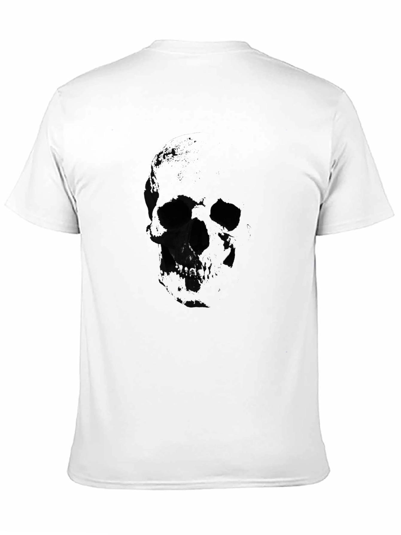 Black Men's Black Skull Graphic T-Shirt view 11