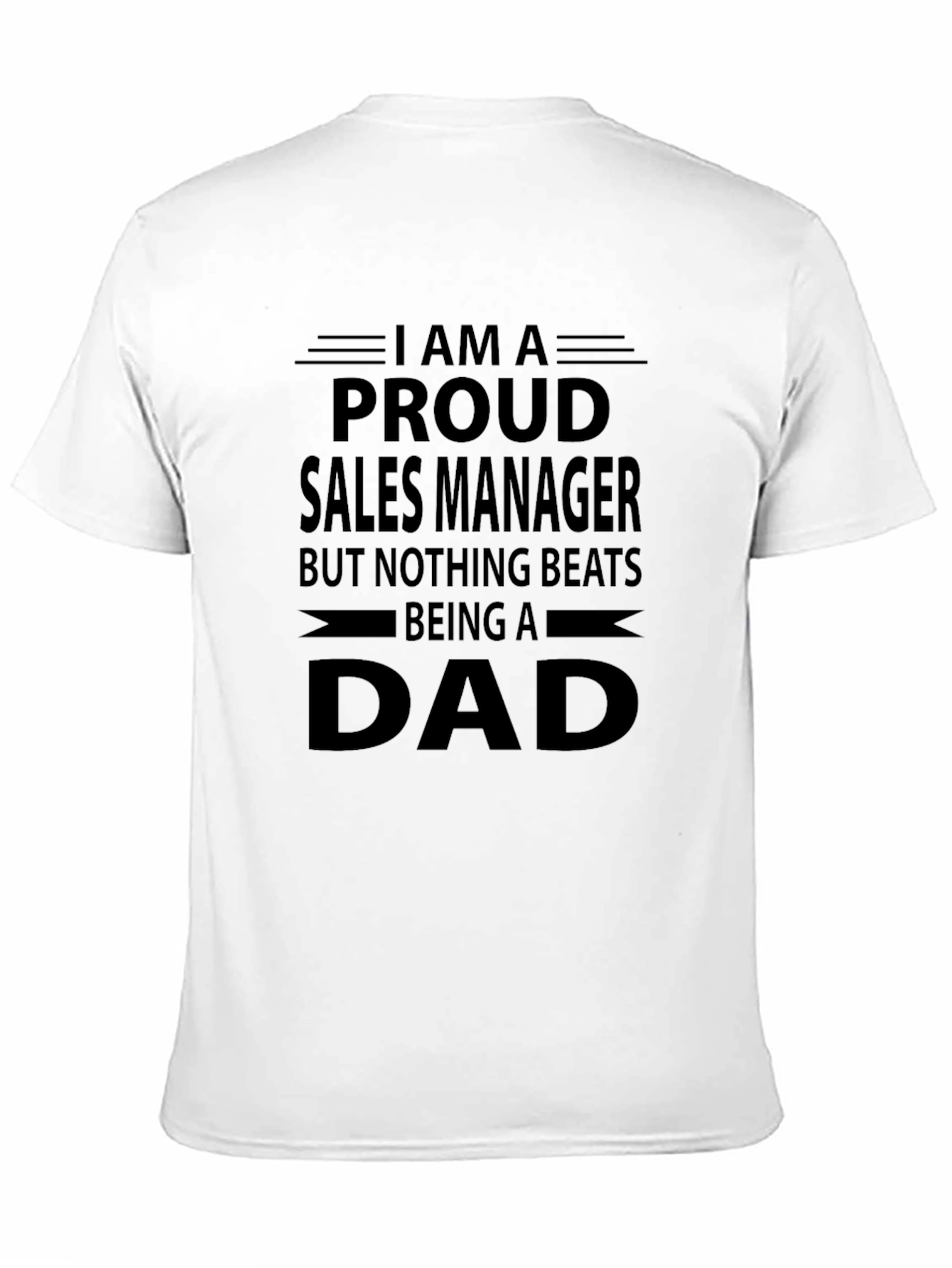 Black Proud Sales Manager Dad Graphic T-Shirt view 11