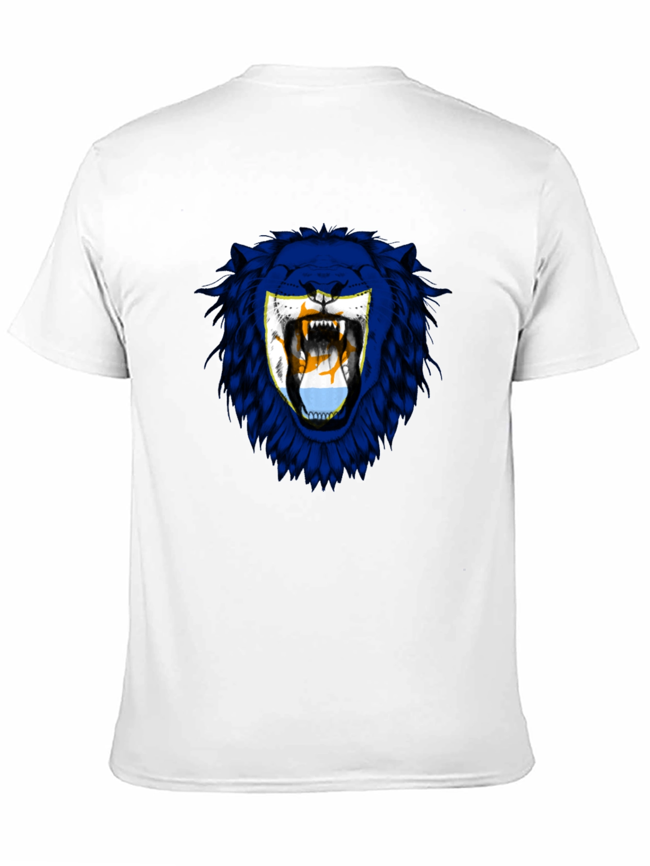 Black Lion Flag Graphic Tee - Men's Black T-Shirt view 11