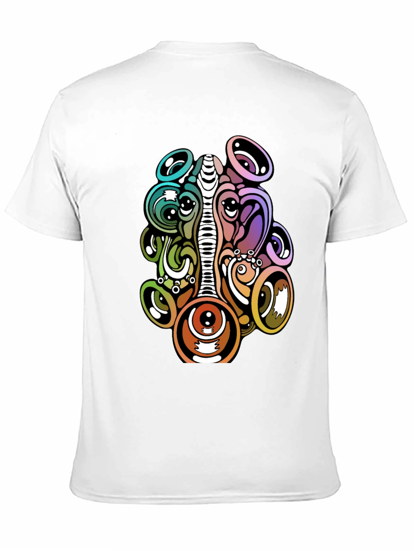 Black Psychedelic Eye Graphic T-Shirt - Unique Design view 11
