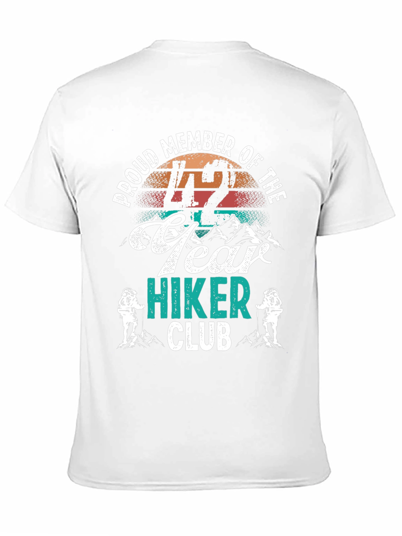 Black Proud 42 Year Hiker Club T-Shirt view 11