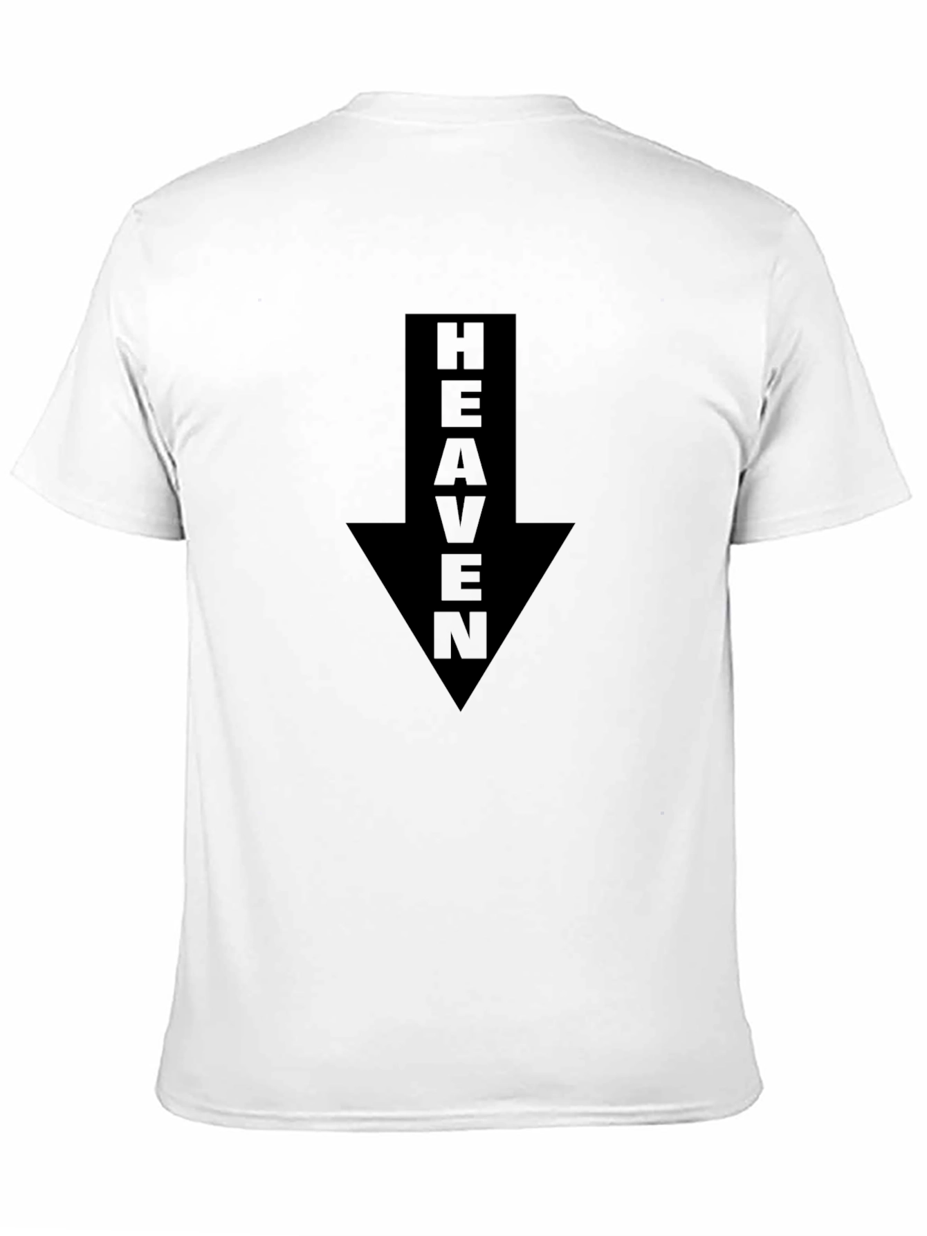 Black Heaven Down Arrow Graphic Tee - Black Casual T-Shirt view 11