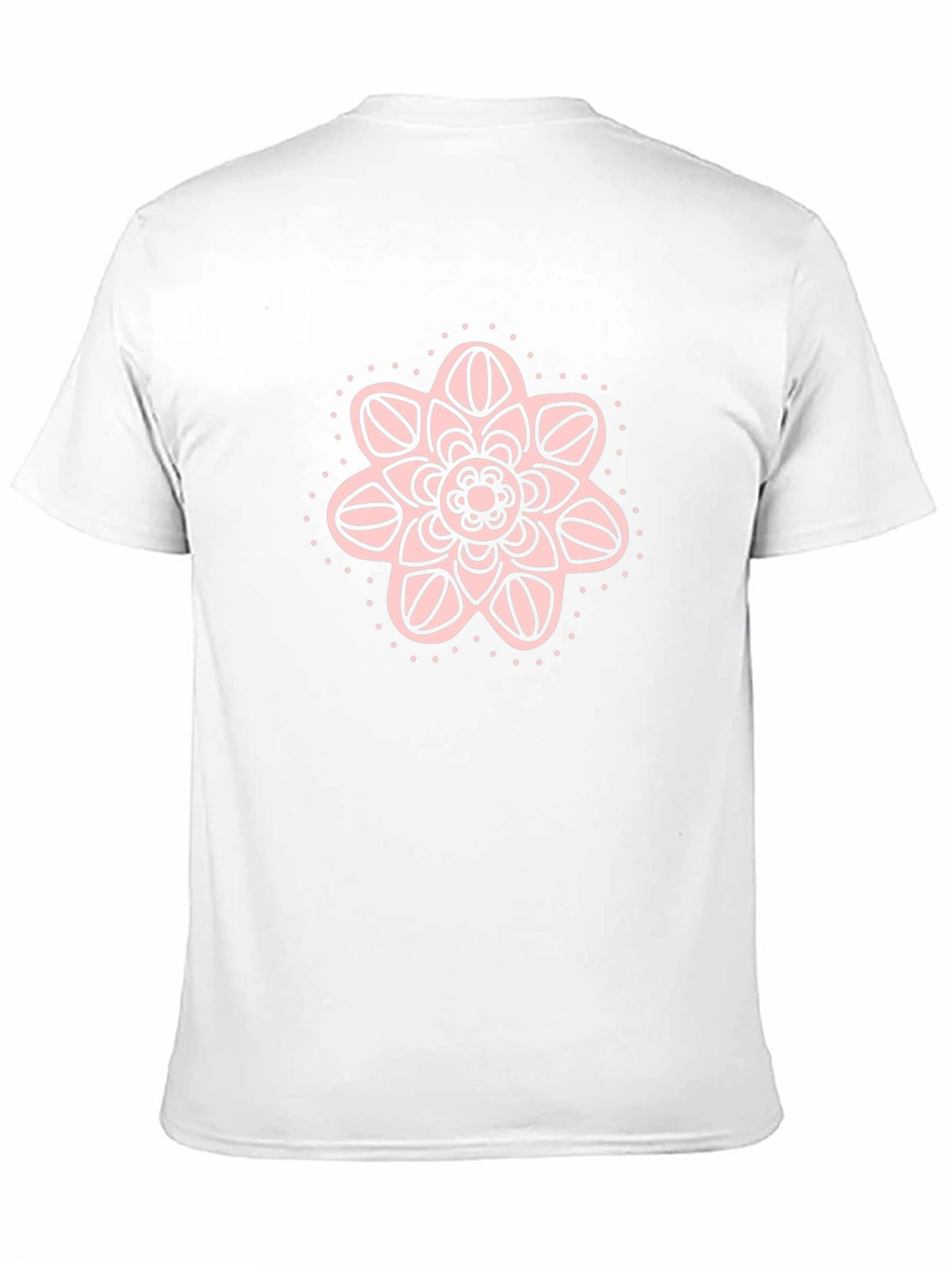 Black Tee with Floral Mandala Print - 11