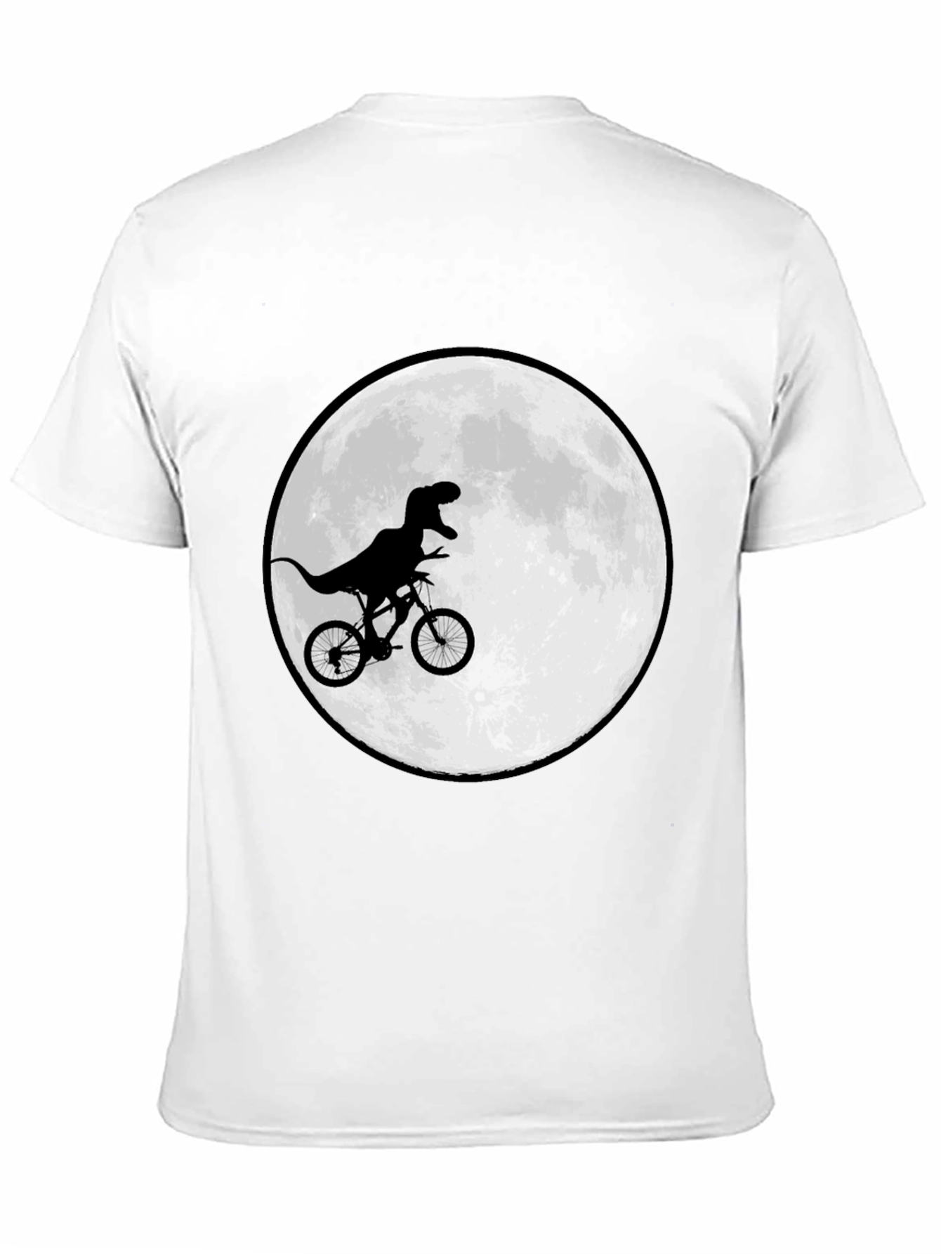 Black Dino Biker T-Shirt - Moon Ride Design view 11