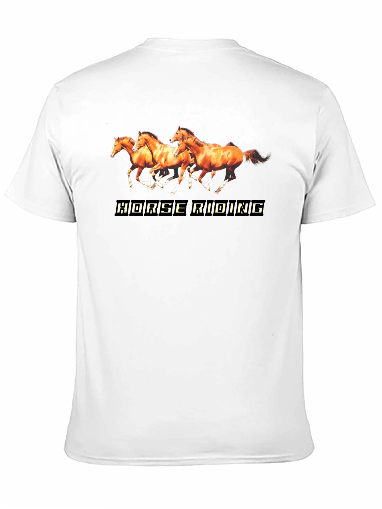 Black Horse Riding Graphic Print T-Shirt view 11