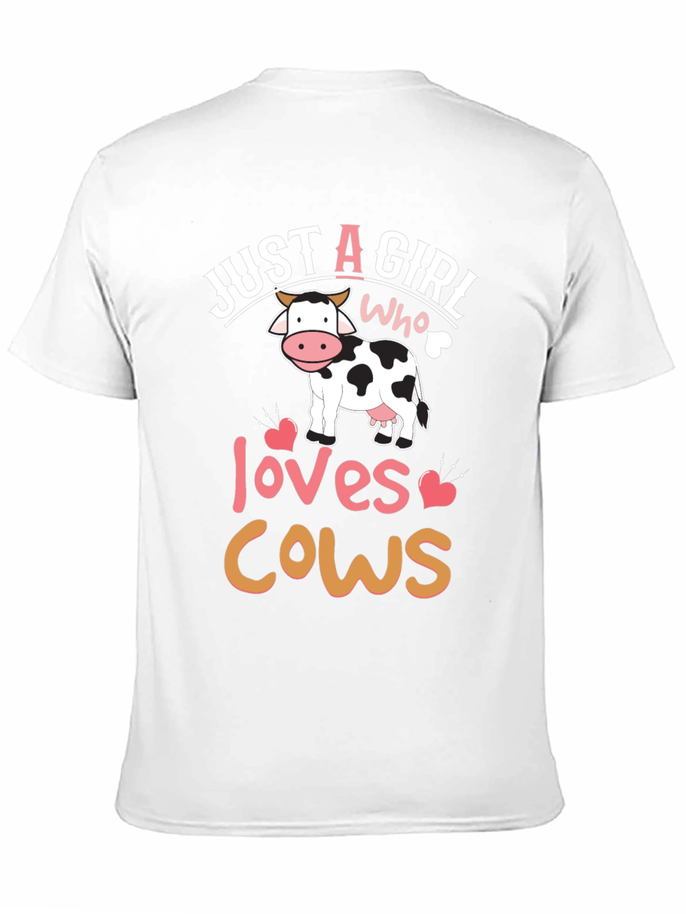 Black Just A Girl Who Loves Cows T-Shirt view 11