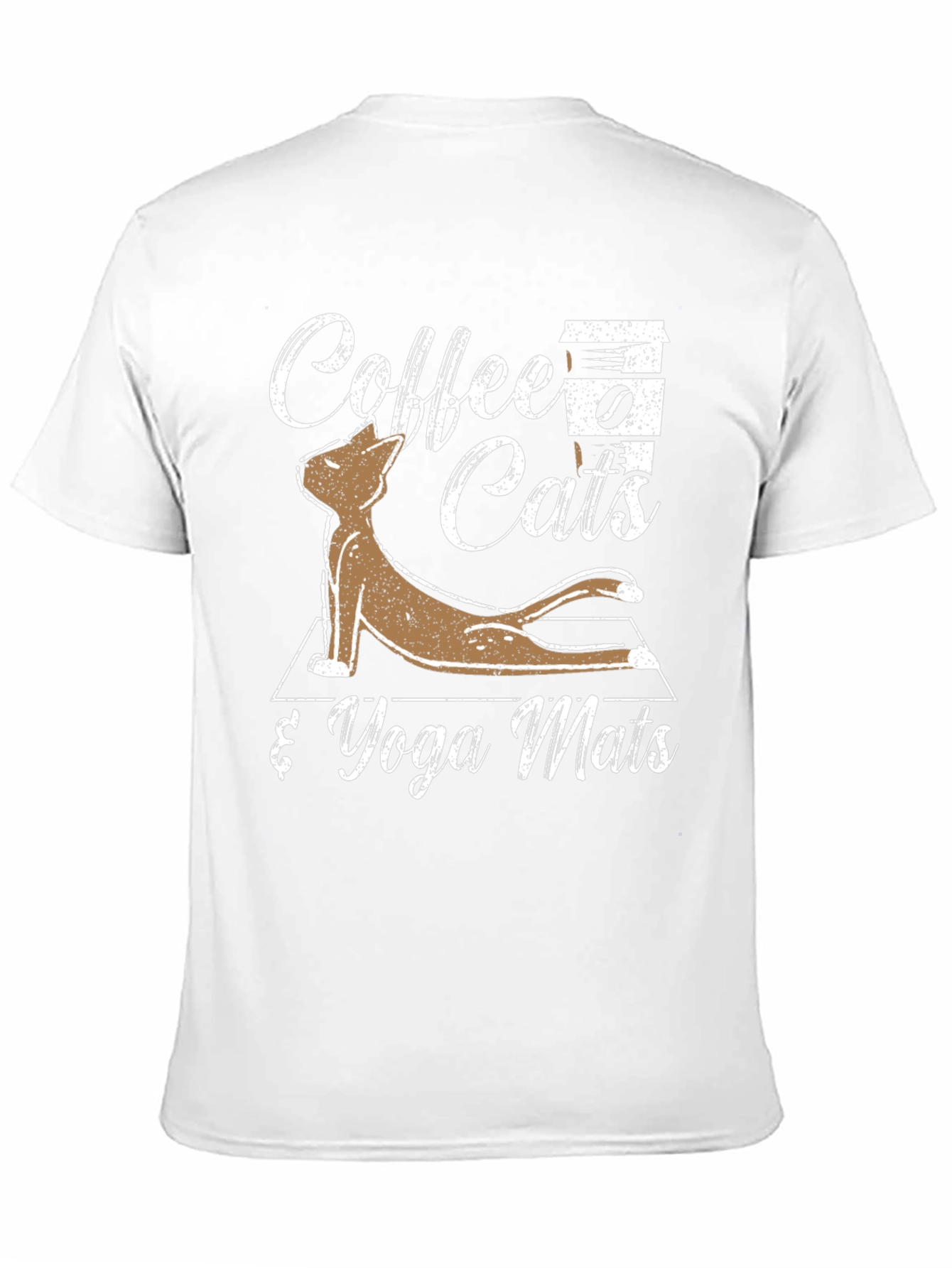 Black Coffee Cats & Yoga Mats Graphic T-Shirt view 11